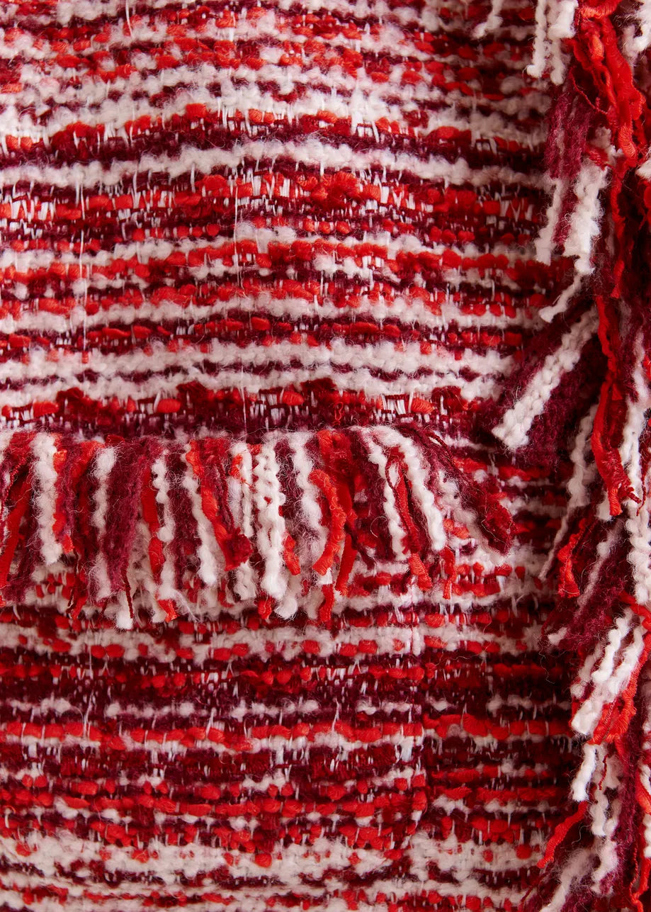 Essentiel Antwerp Iskra Fringed Jacket in Santa Claus