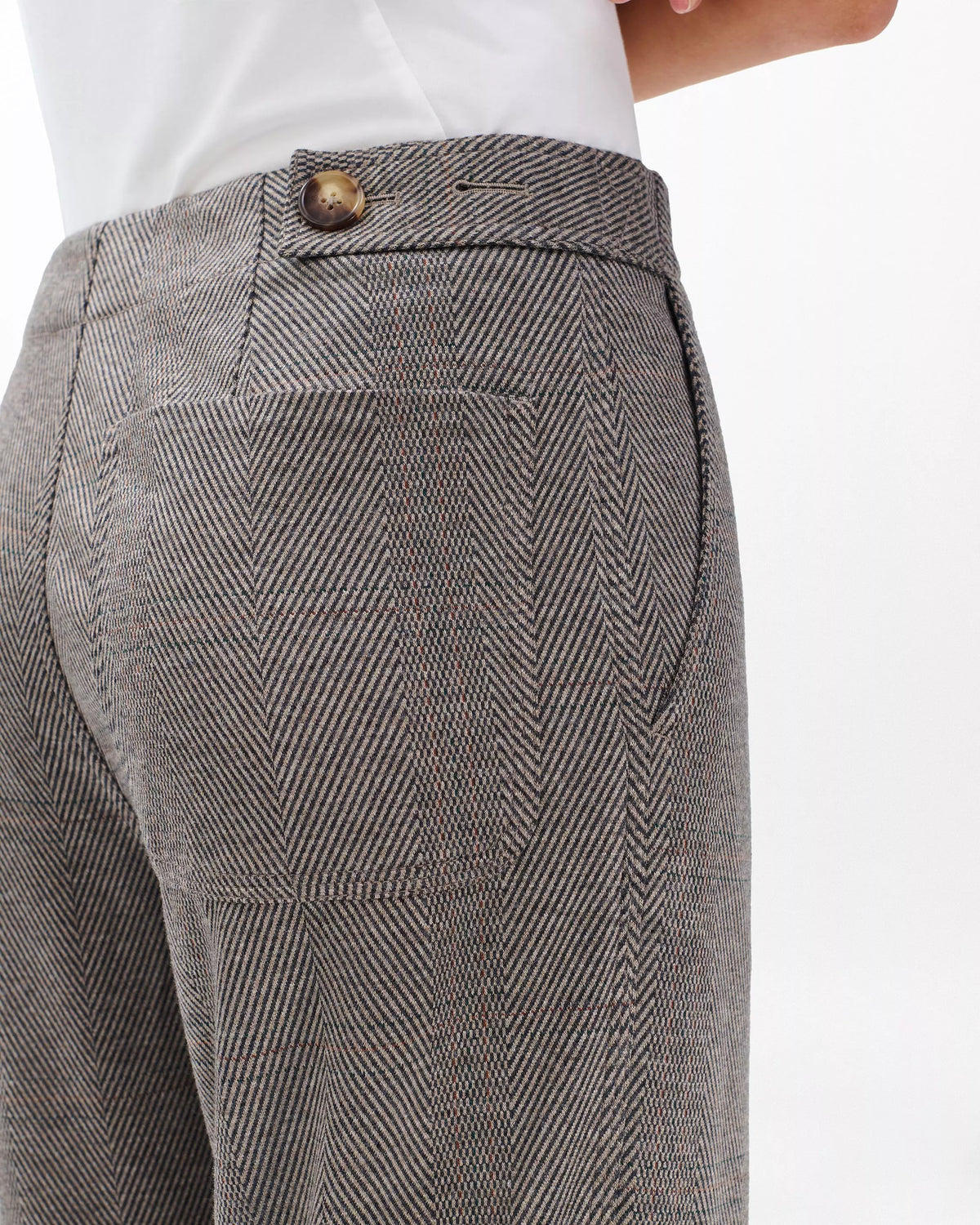 Rag & Bone Irina Ponte Tailored Pant in Brown