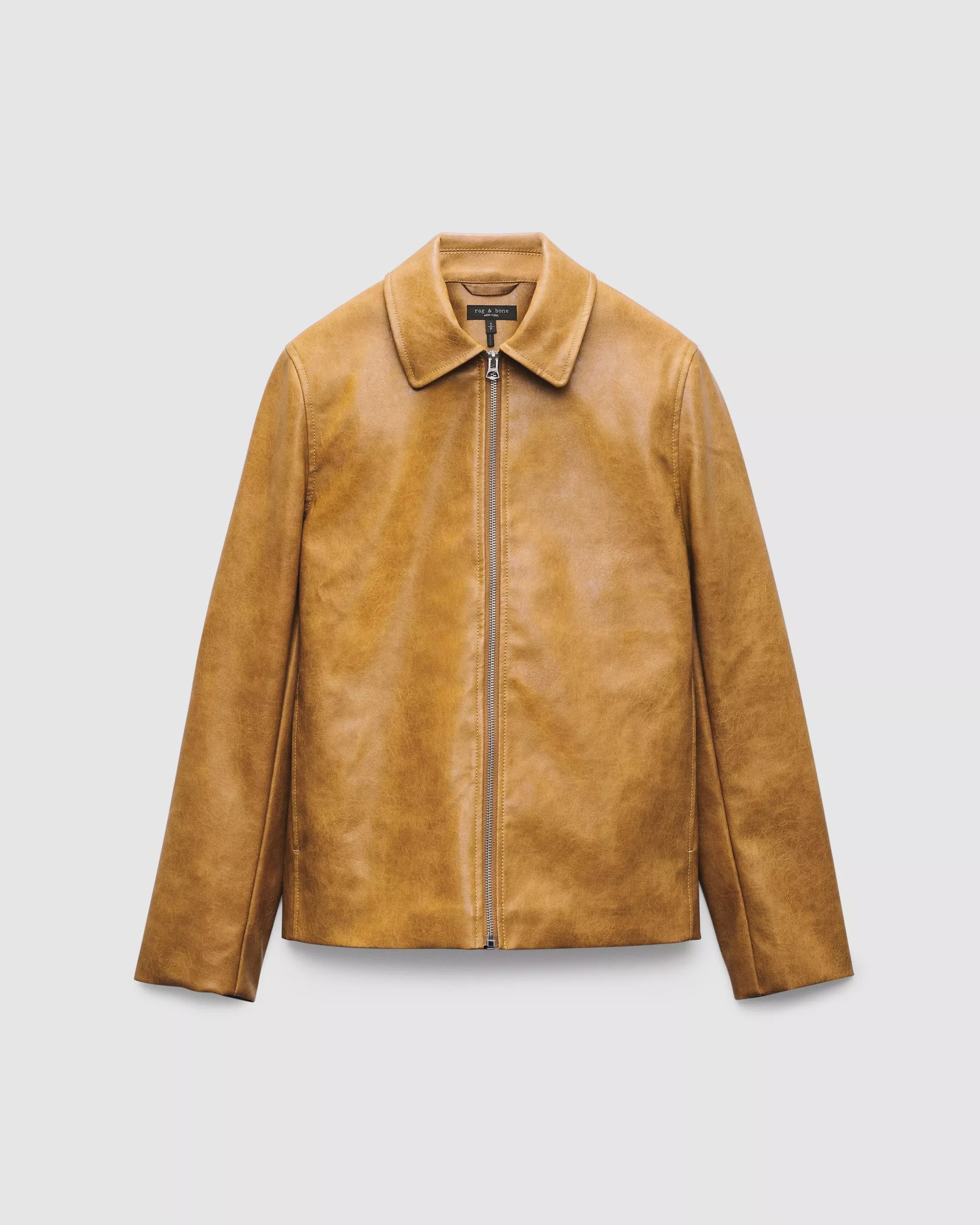 Rag & Bone Jordie Faux Leather Jacket in Camel