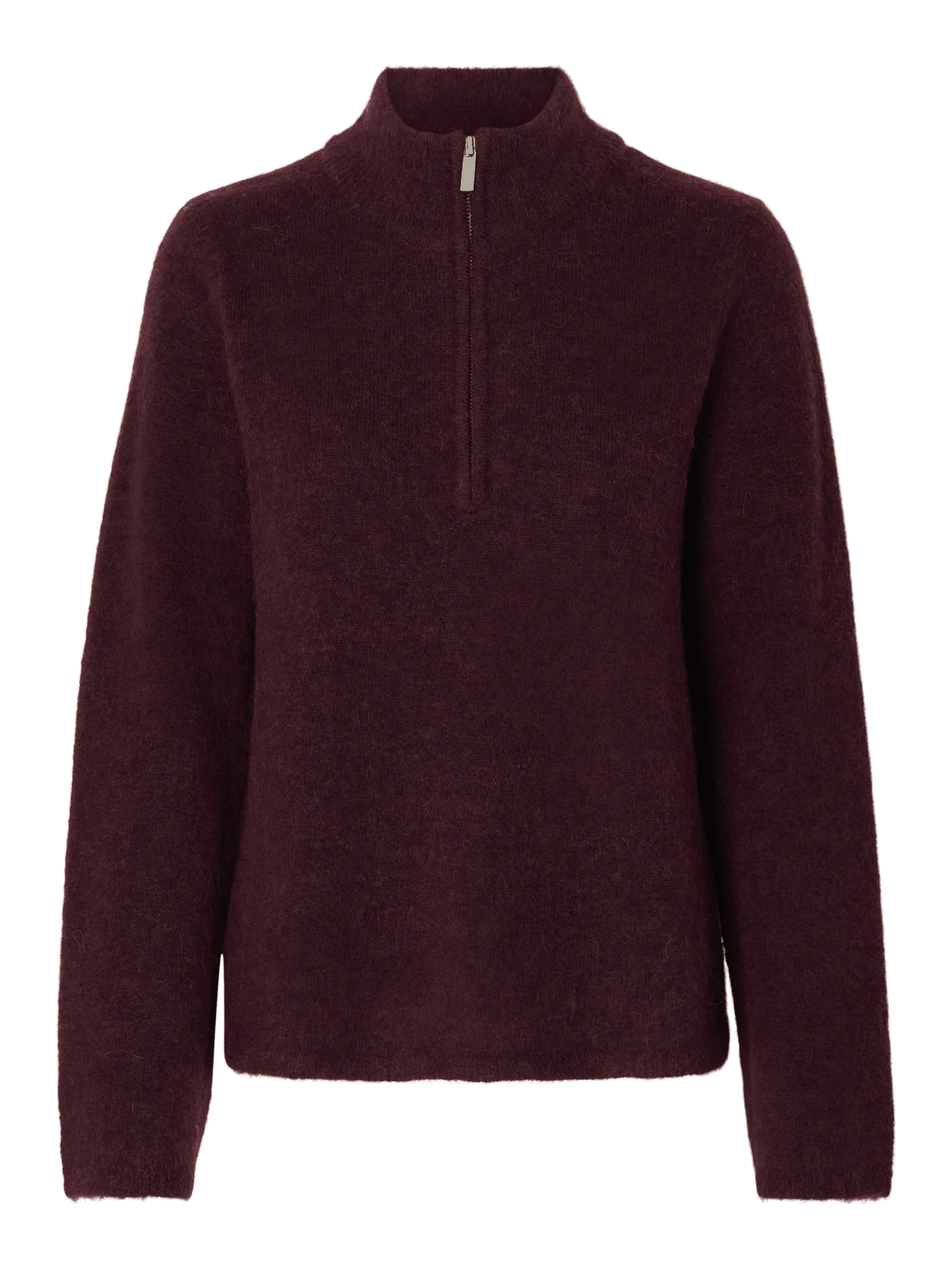 SELECTED Lulu Half Zip Knit in Fig