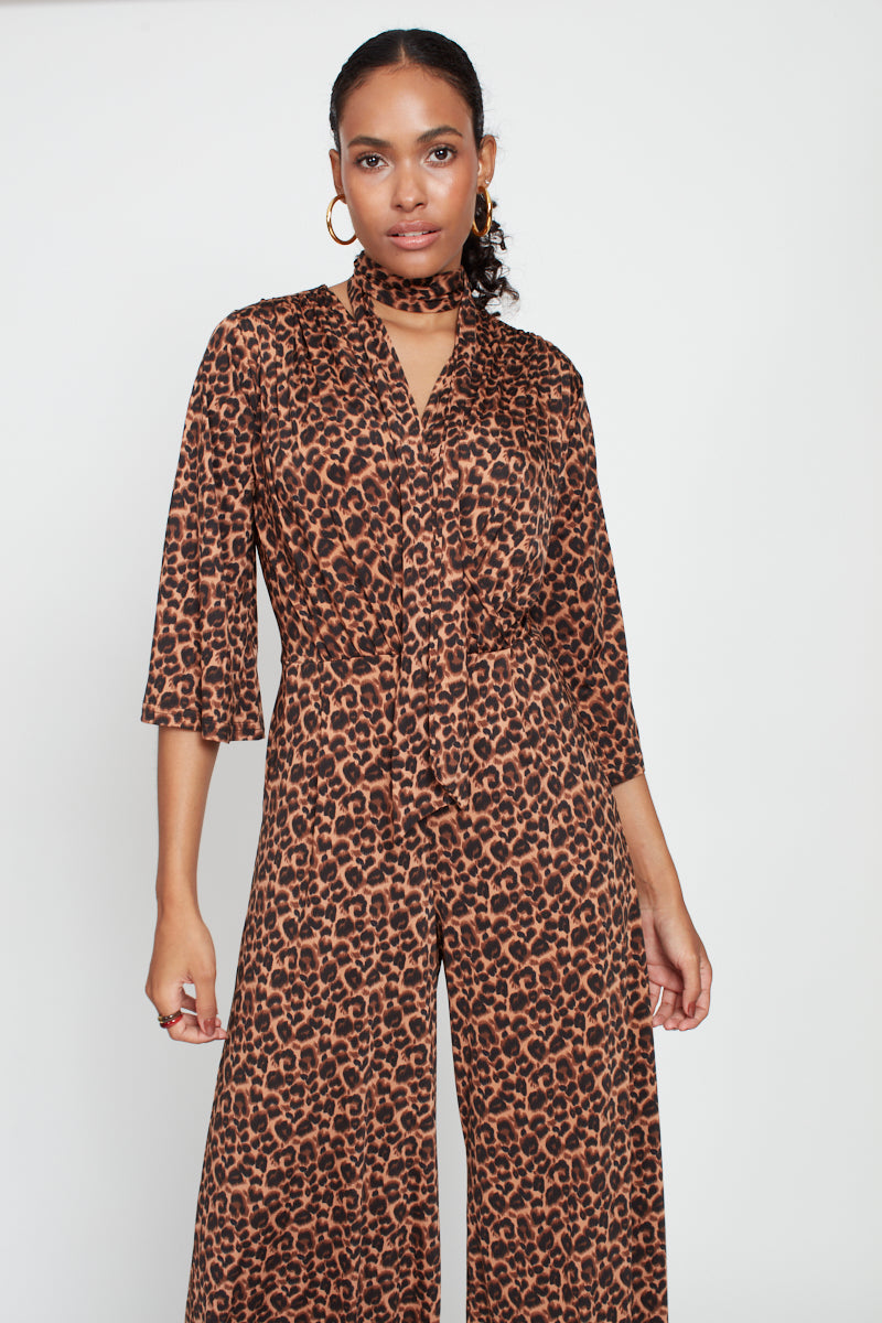 Onjenu Laurie Jumpsuit in Leo Brown