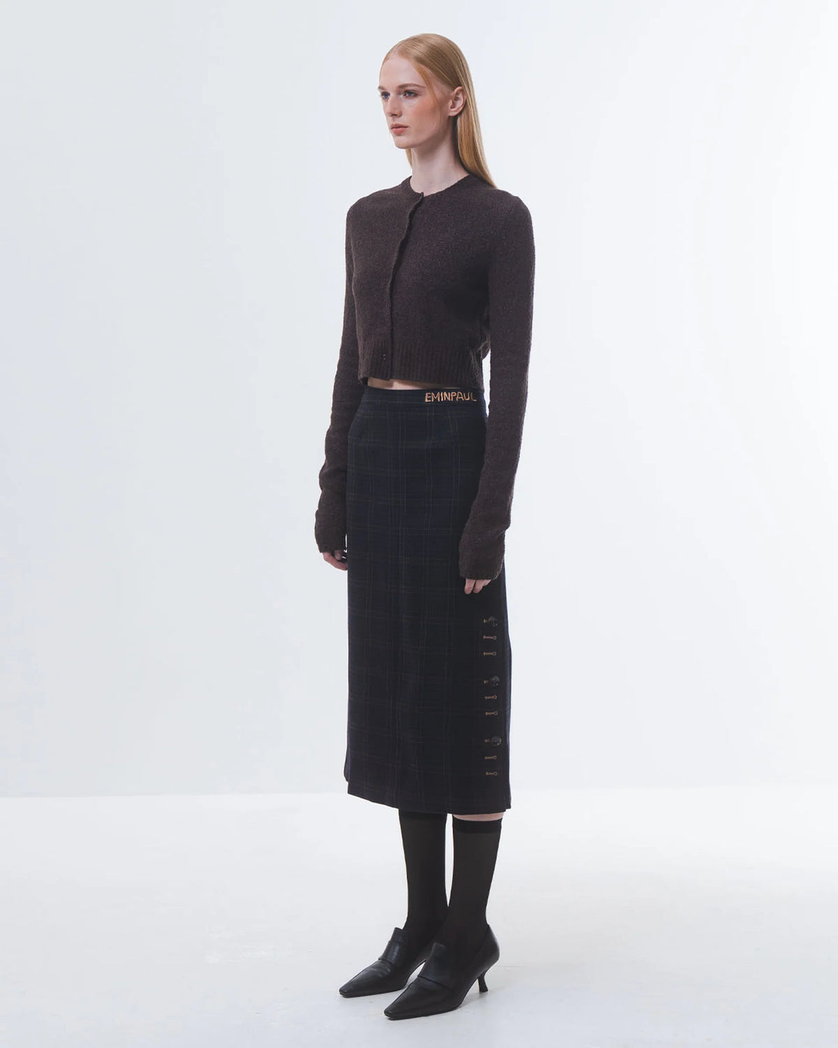 Emin + Paul Button Up Cardi in Brown