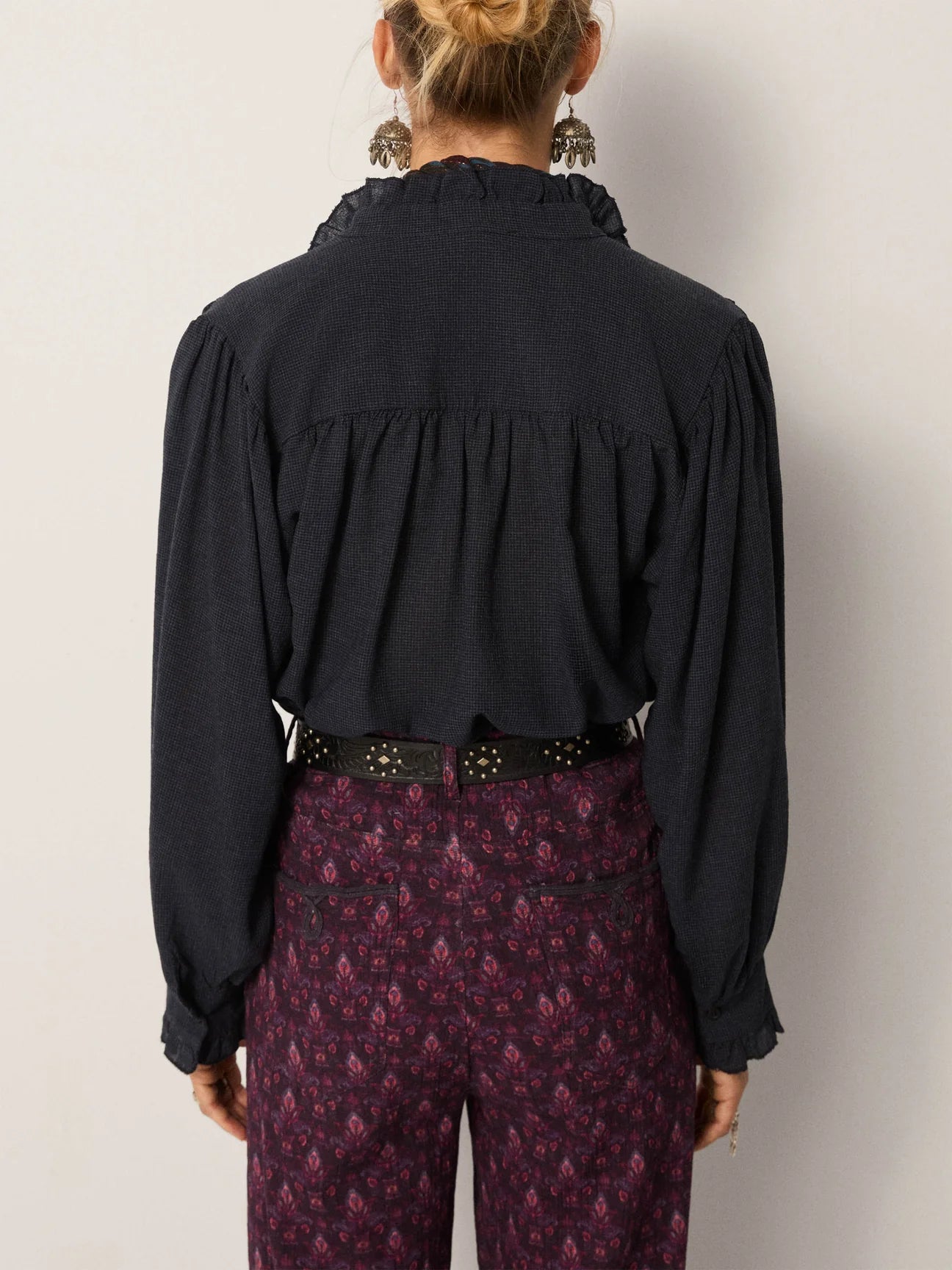 Maison Hotel Celeste Blouse in Eclipse Blue