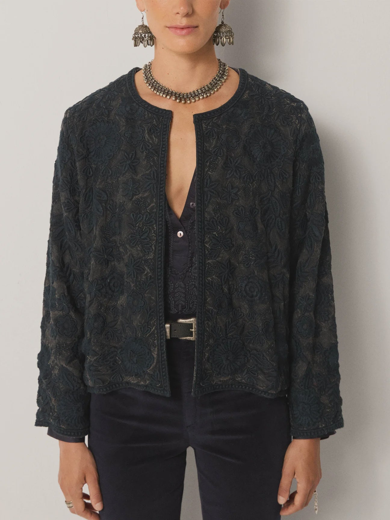 Maison Hotel Balani Jacket in Dark Blue
