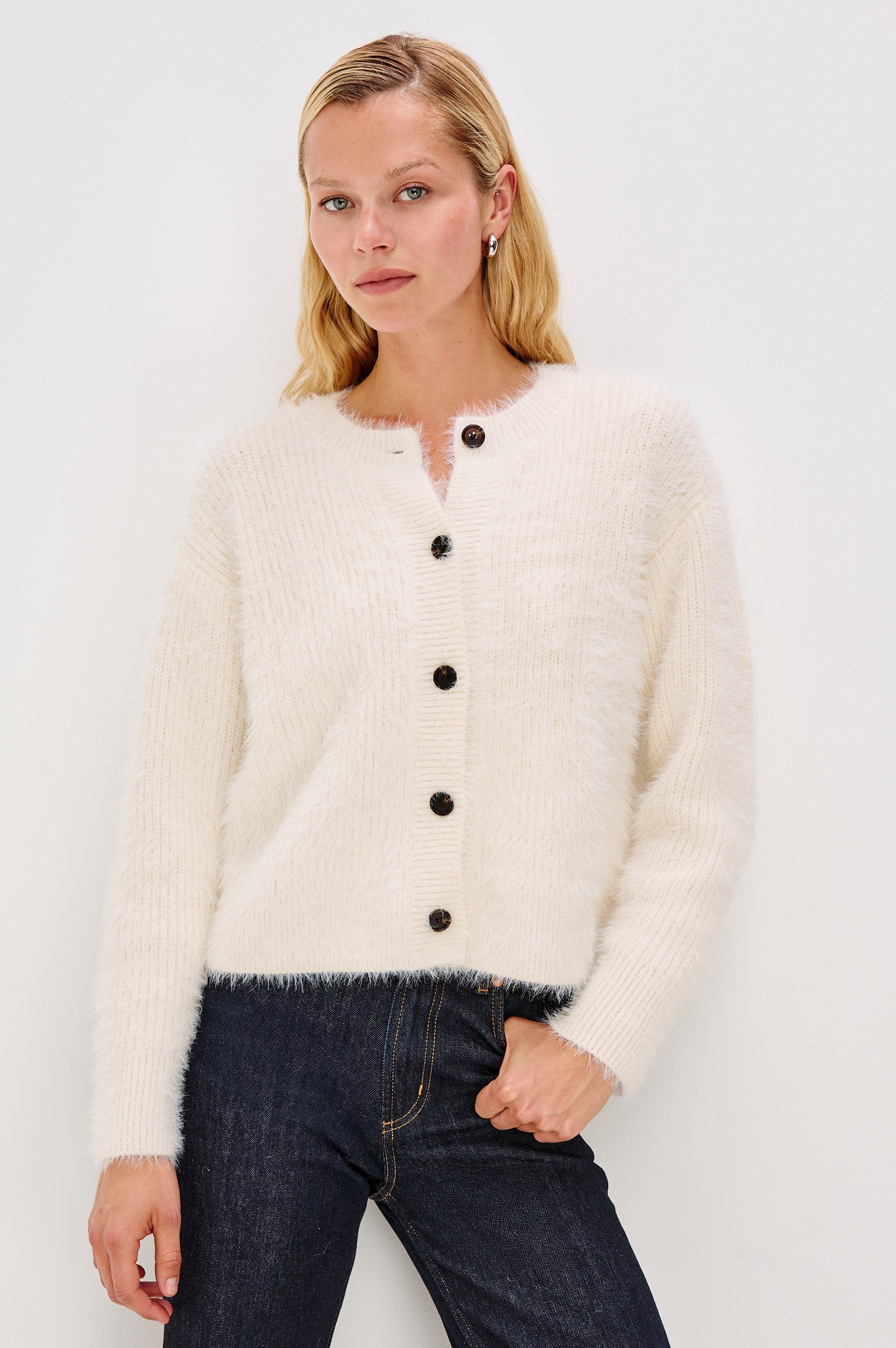 RAILS Melo Cardigan in Ivory