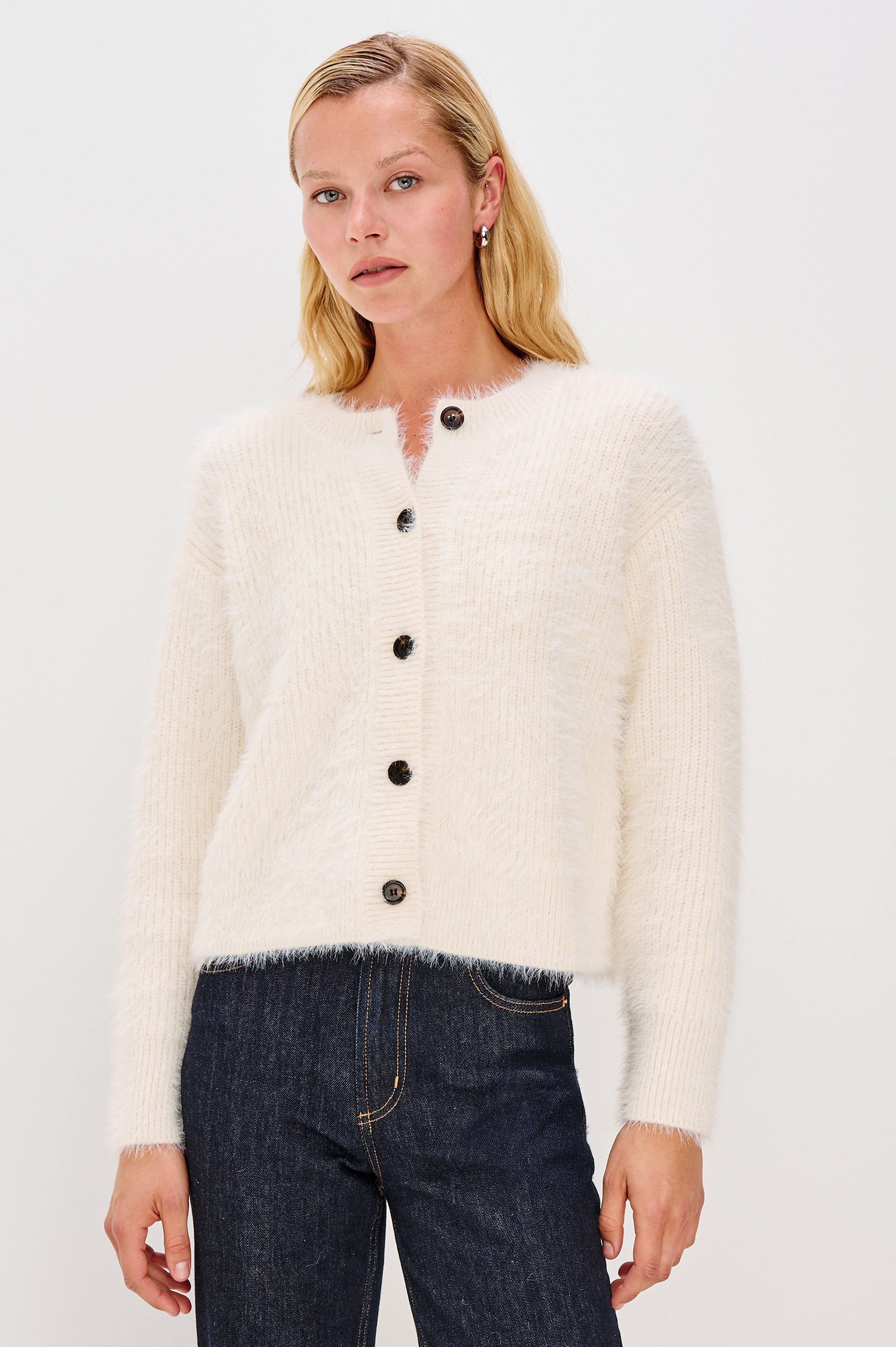 RAILS Melo Cardigan in Ivory