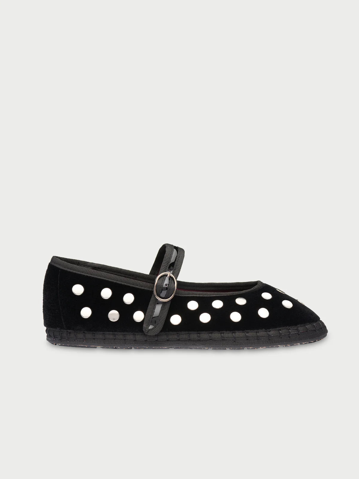 FLABELUS Mae Mary Jane in Black, Silver