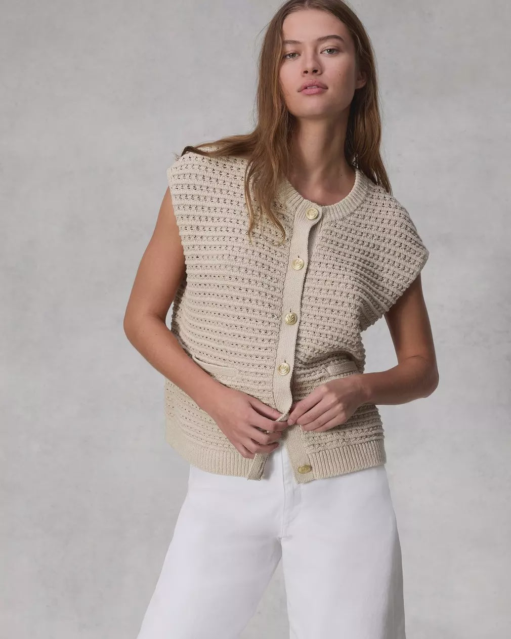 R&B Marlee Vest in Turtledove