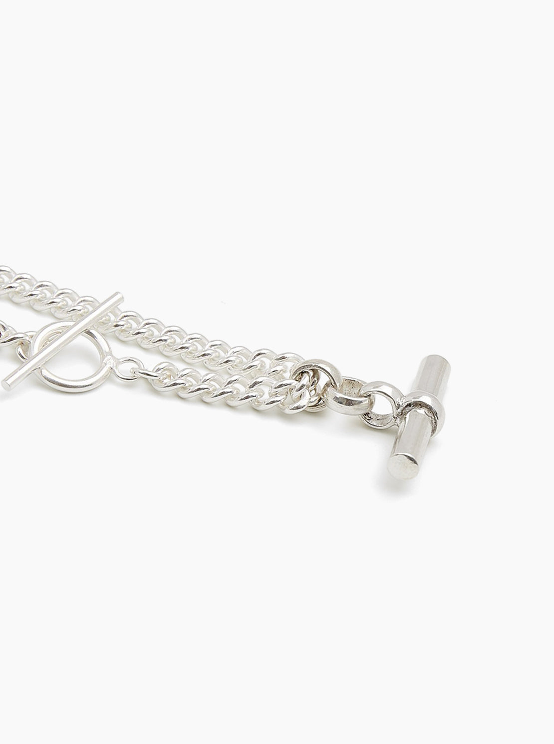 Tilly Sveaas Silver T-Bar Curb Link Necklace