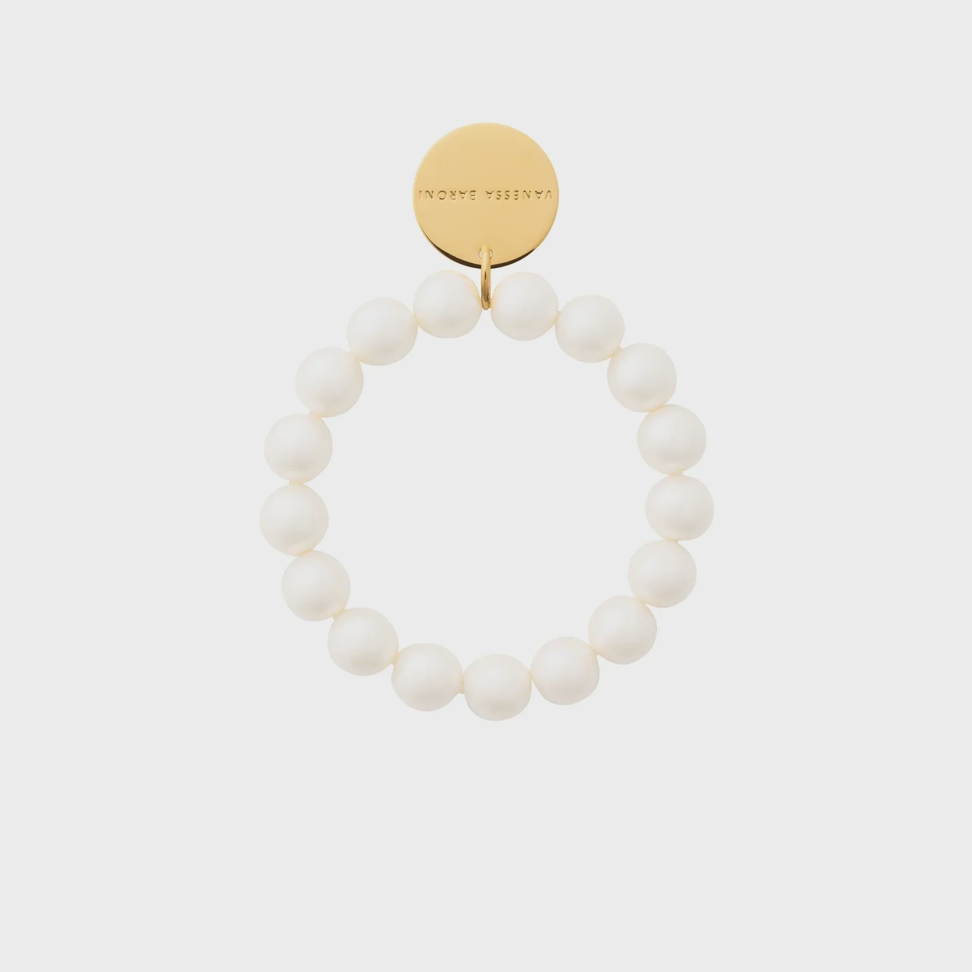 Vanessa Baroni Mini Beads Flex Bracelet Pearl