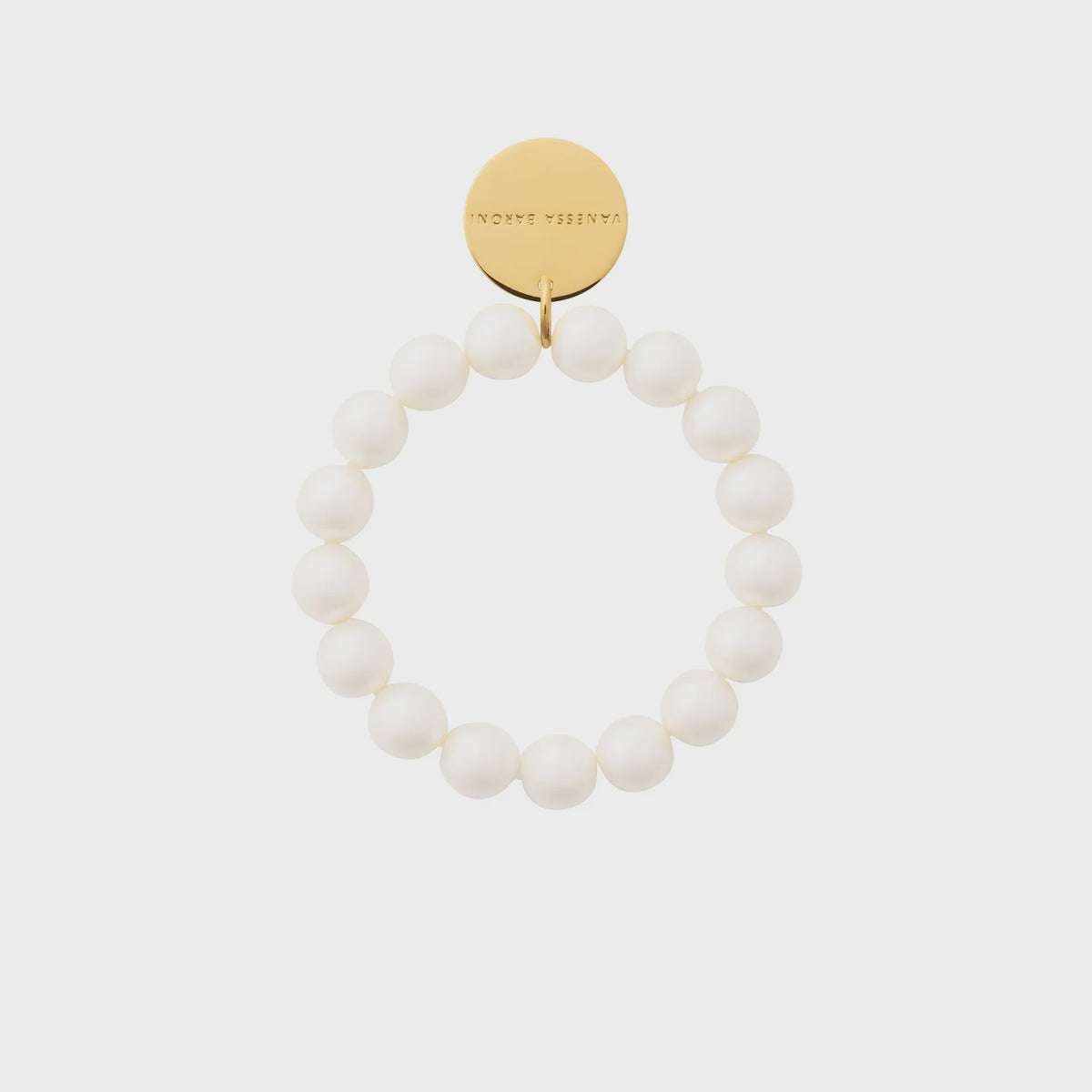 Vanessa Baroni Mini Beads Flex Bracelet Pearl
