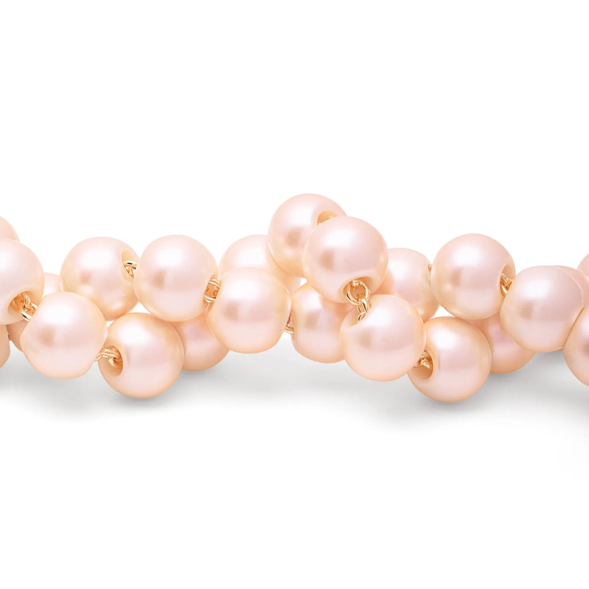 Vanessa Baroni Mini Beads Necklace in Apricot Pearl