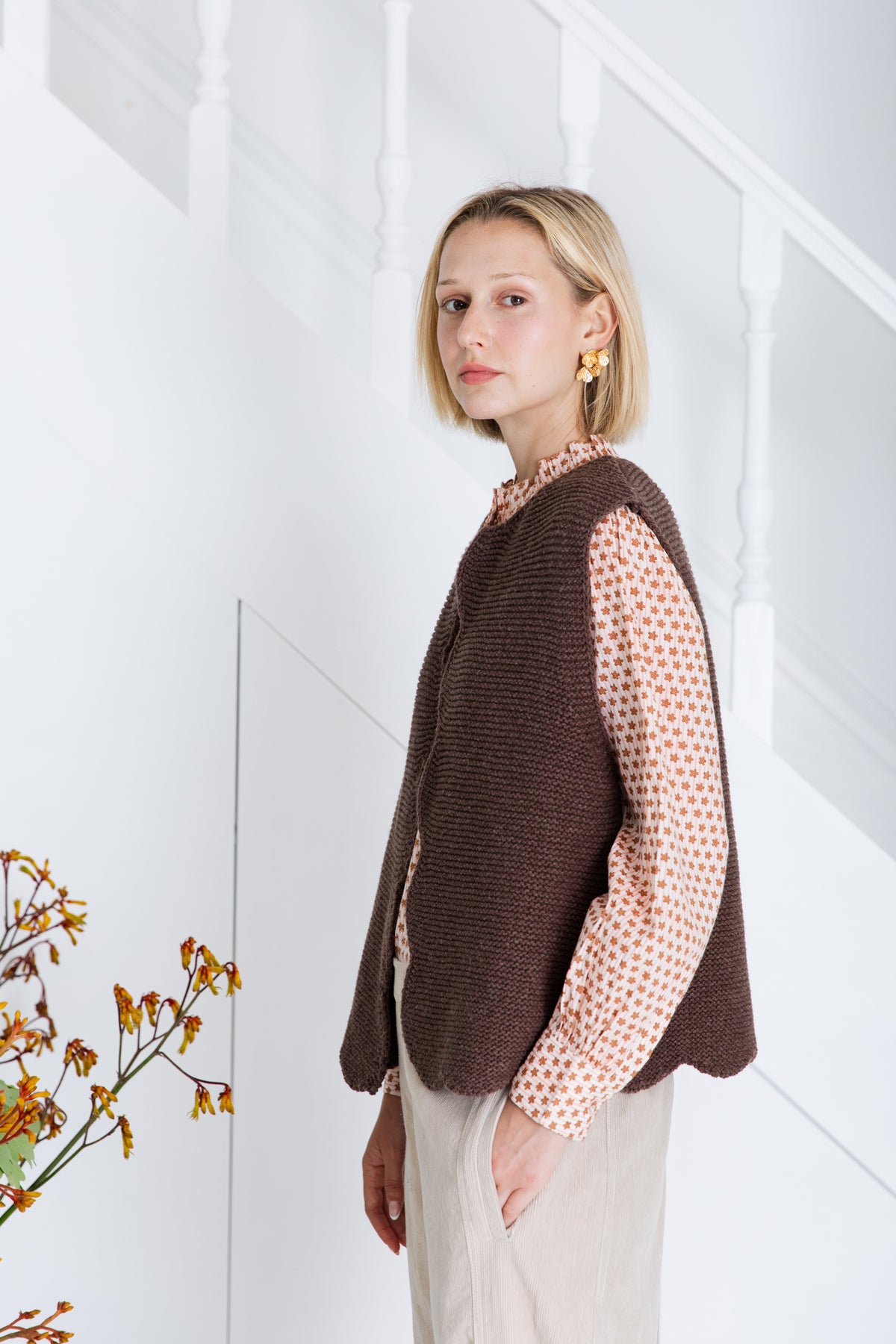 Bonte Naomi Gilet in Cocoa