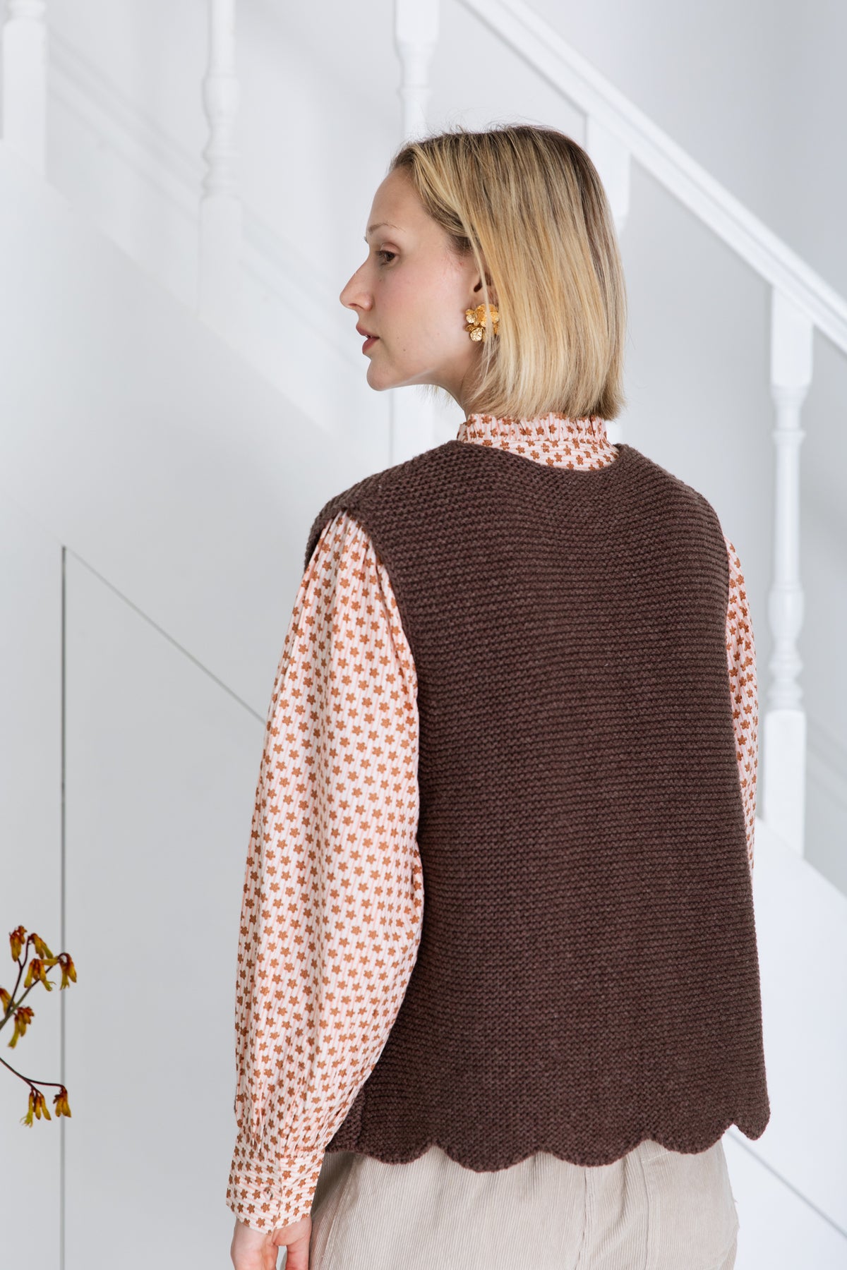 Bonte Naomi Gilet in Cocoa
