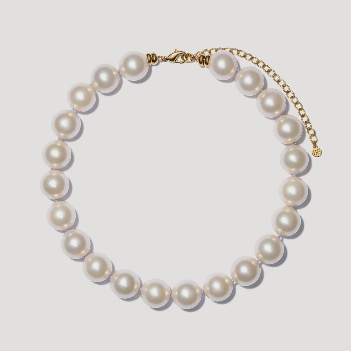 BON BON The Mermaid Pearl Necklace, Lilac Thread
