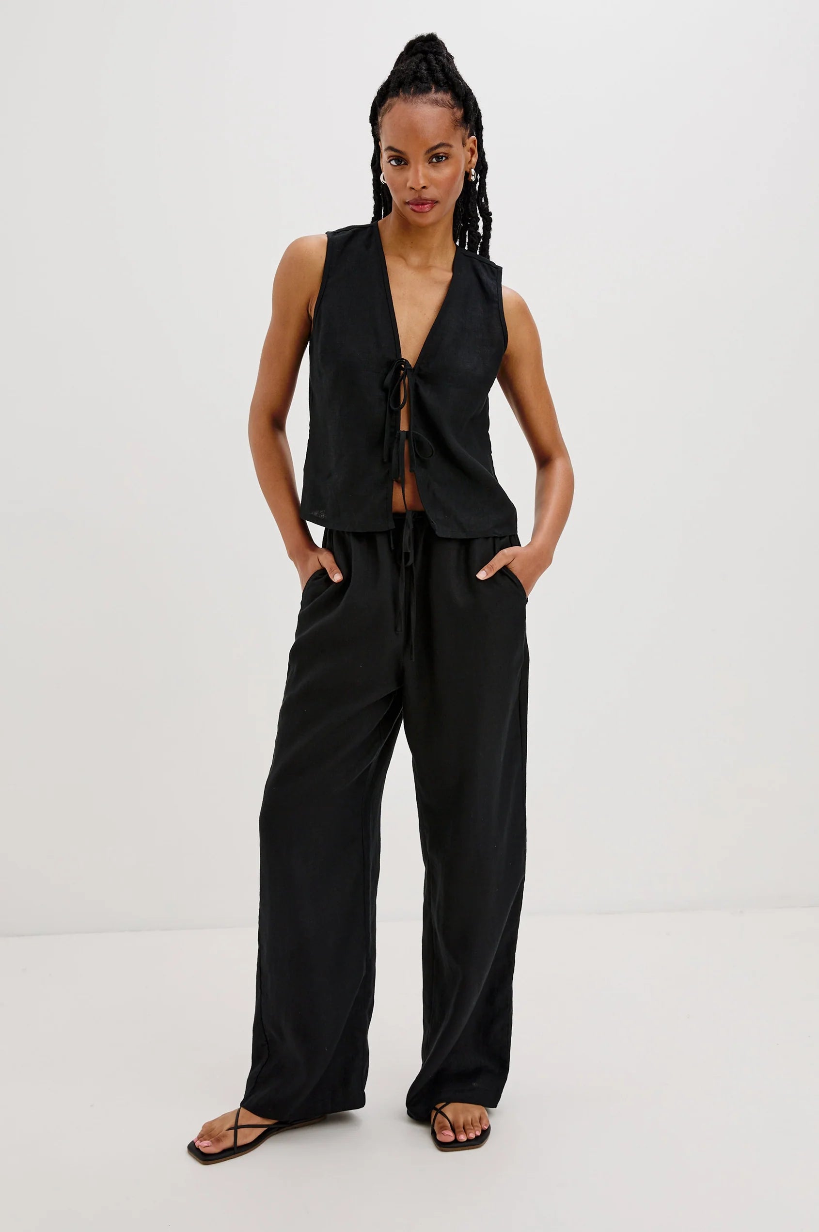 RAILS Oregon Tie Top in Black