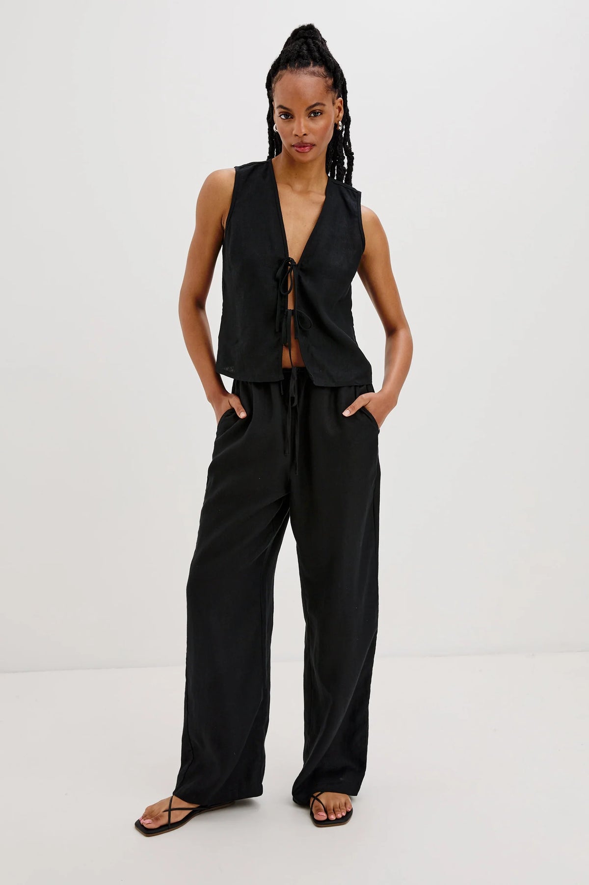 RAILS Oregon Tie Top in Black