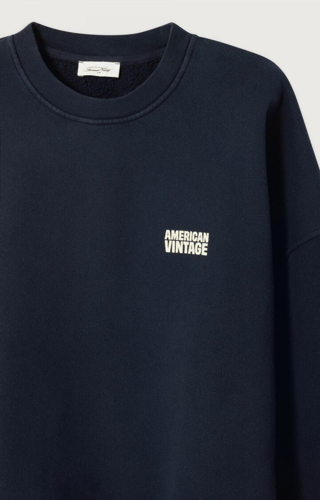 ameri vintage 完売s size ネイビー American Vintage Plizzy Sweatshirt in Navy – shopatanna