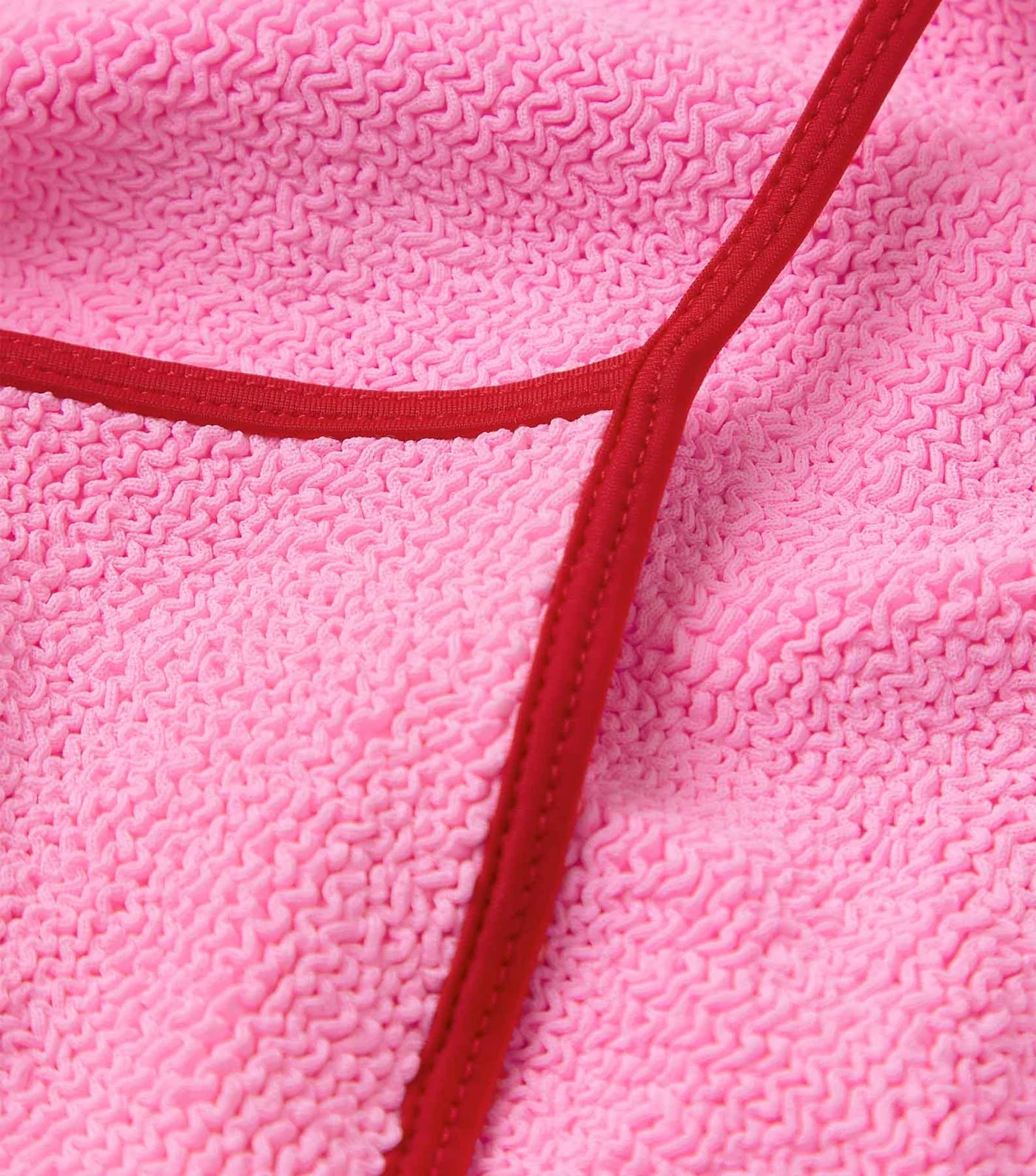 HUNZA G Pamela Swim in Bubblegum, Red