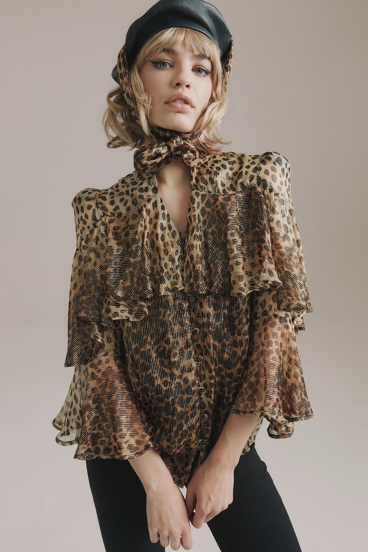 Queens of Archive Bea Top in Leopard