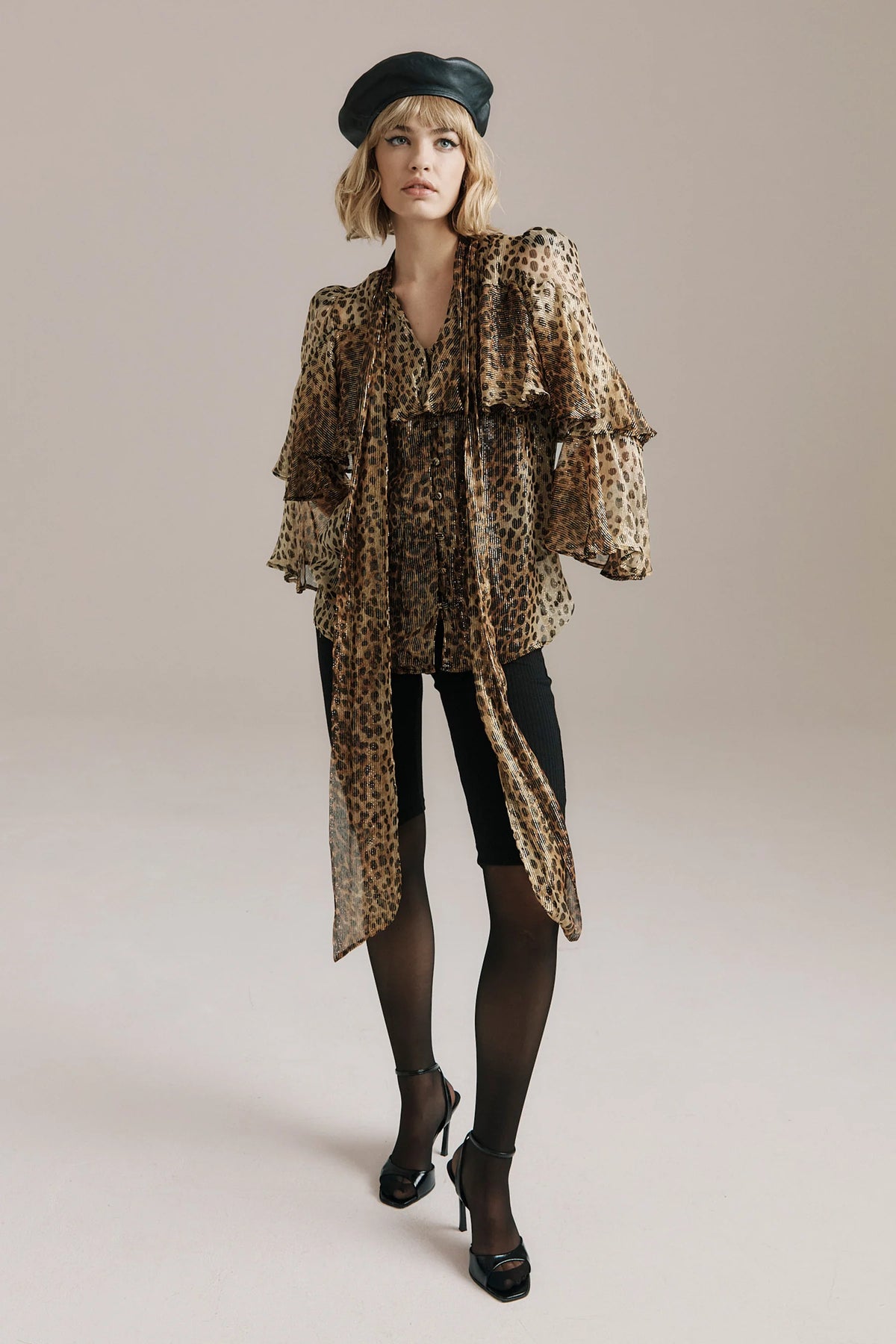 Queens of Archive Bea Top in Leopard