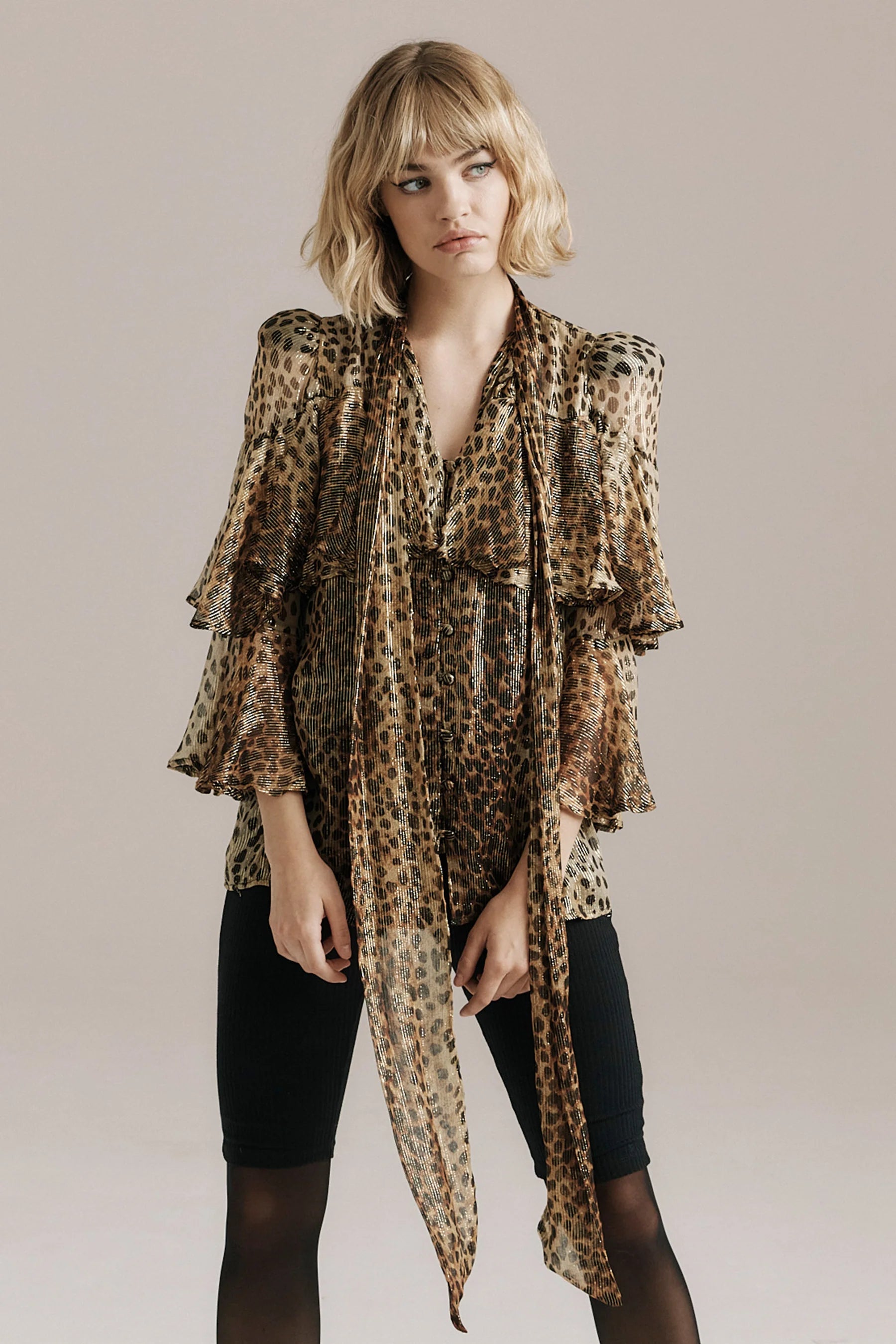 Queens of Archive Bea Top in Leopard