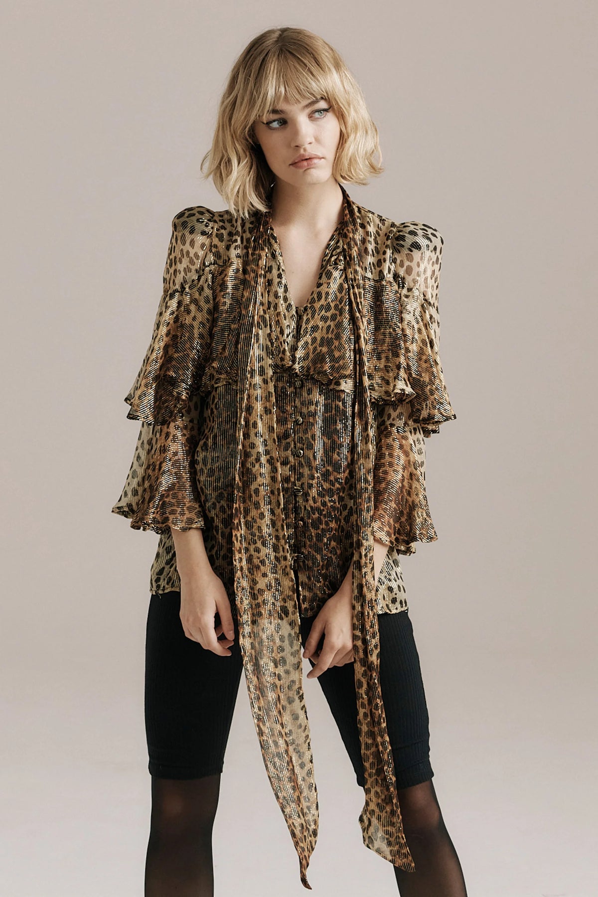 Queens of Archive Bea Top in Leopard
