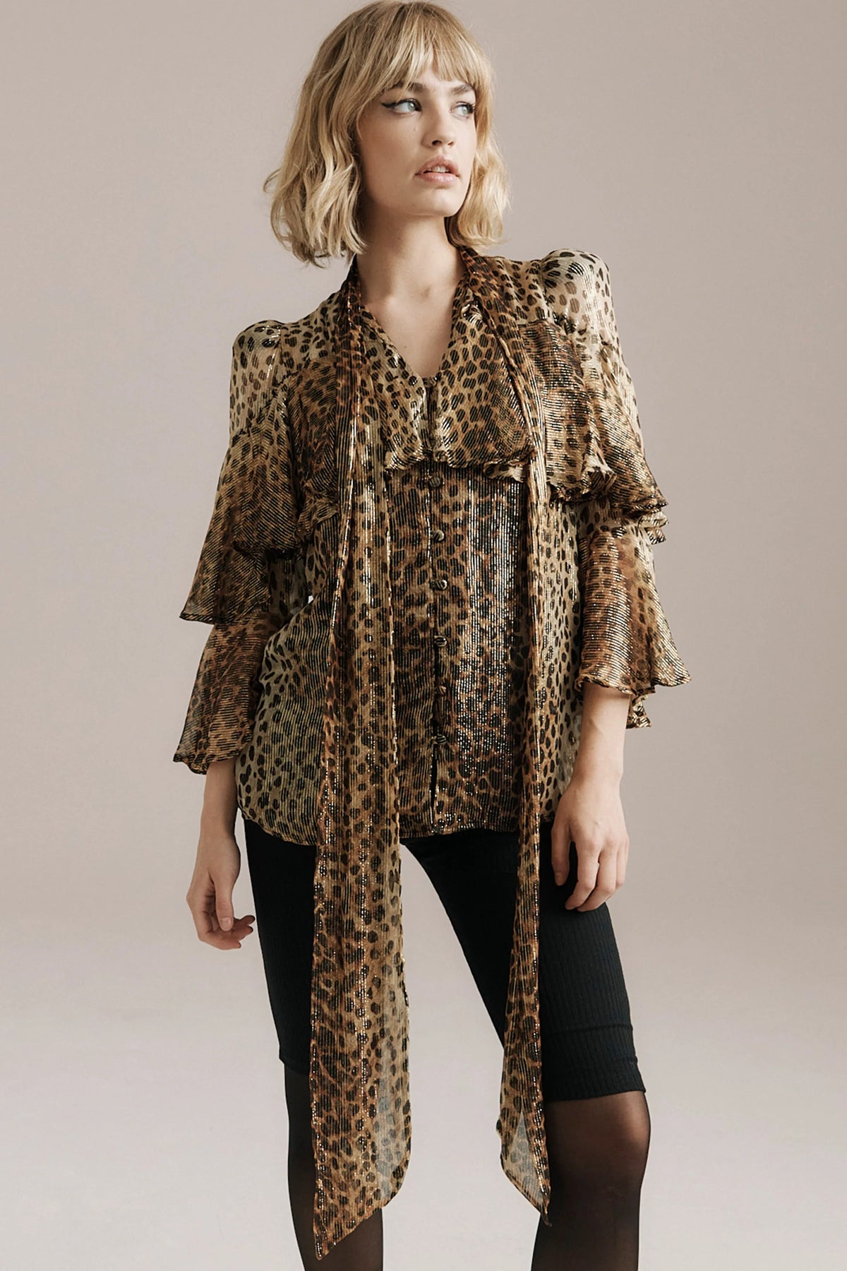 Queens of Archive Bea Top in Leopard