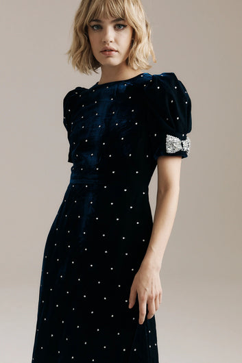 Queens of Archive Tabitha Dress in Navy