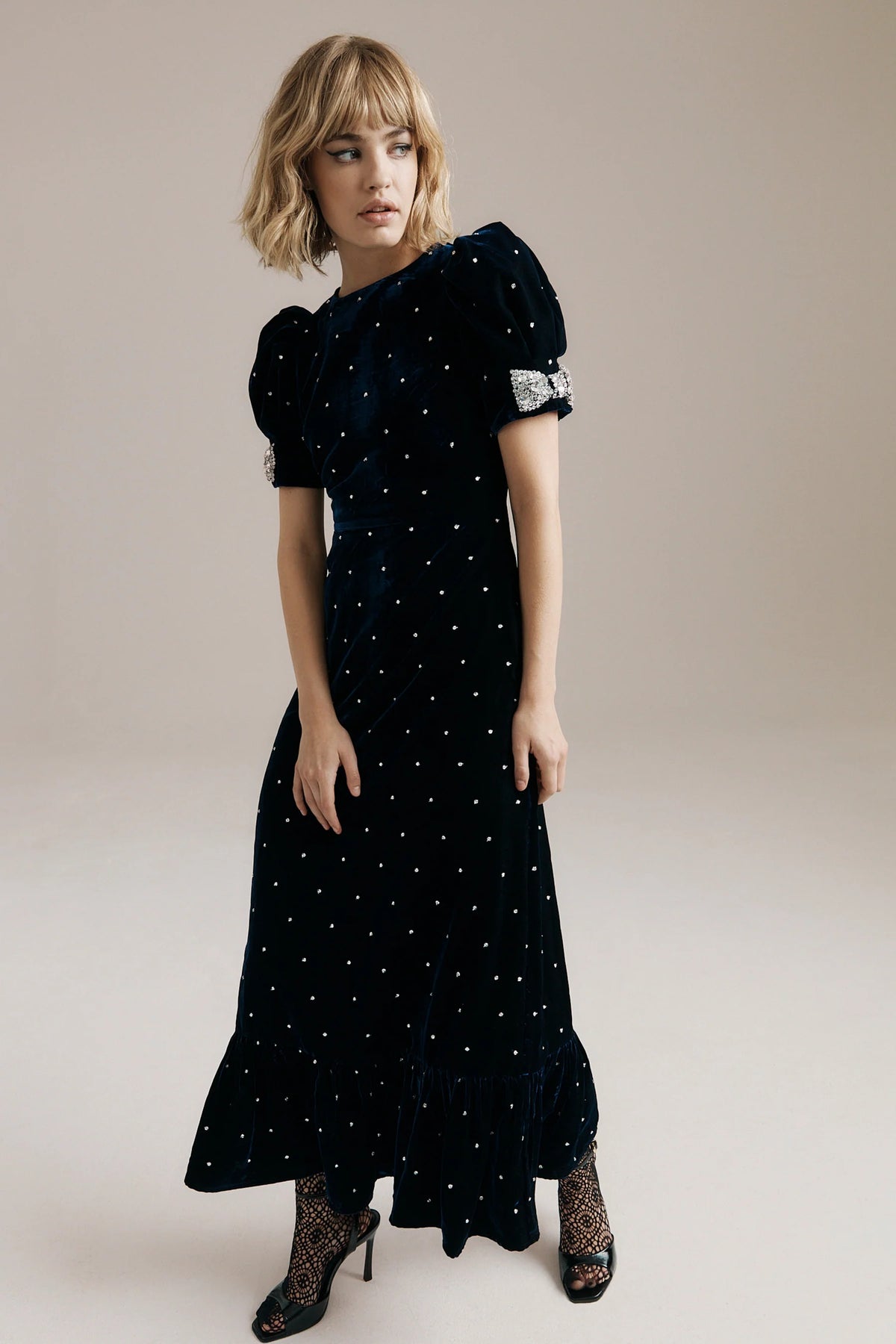 Queens of Archive Tabitha Dress in Navy