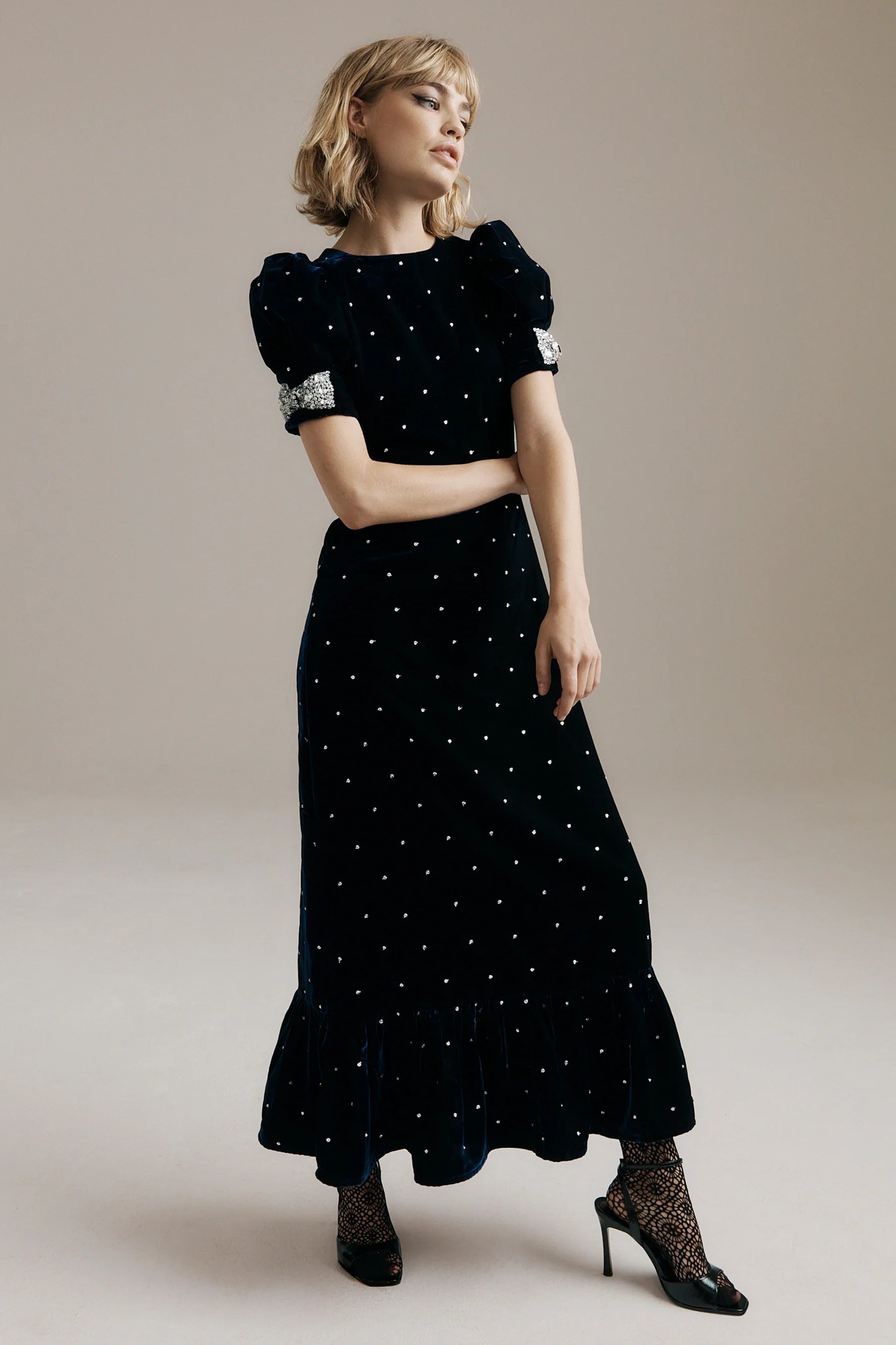 Queens of Archive Tabitha Dress in Navy