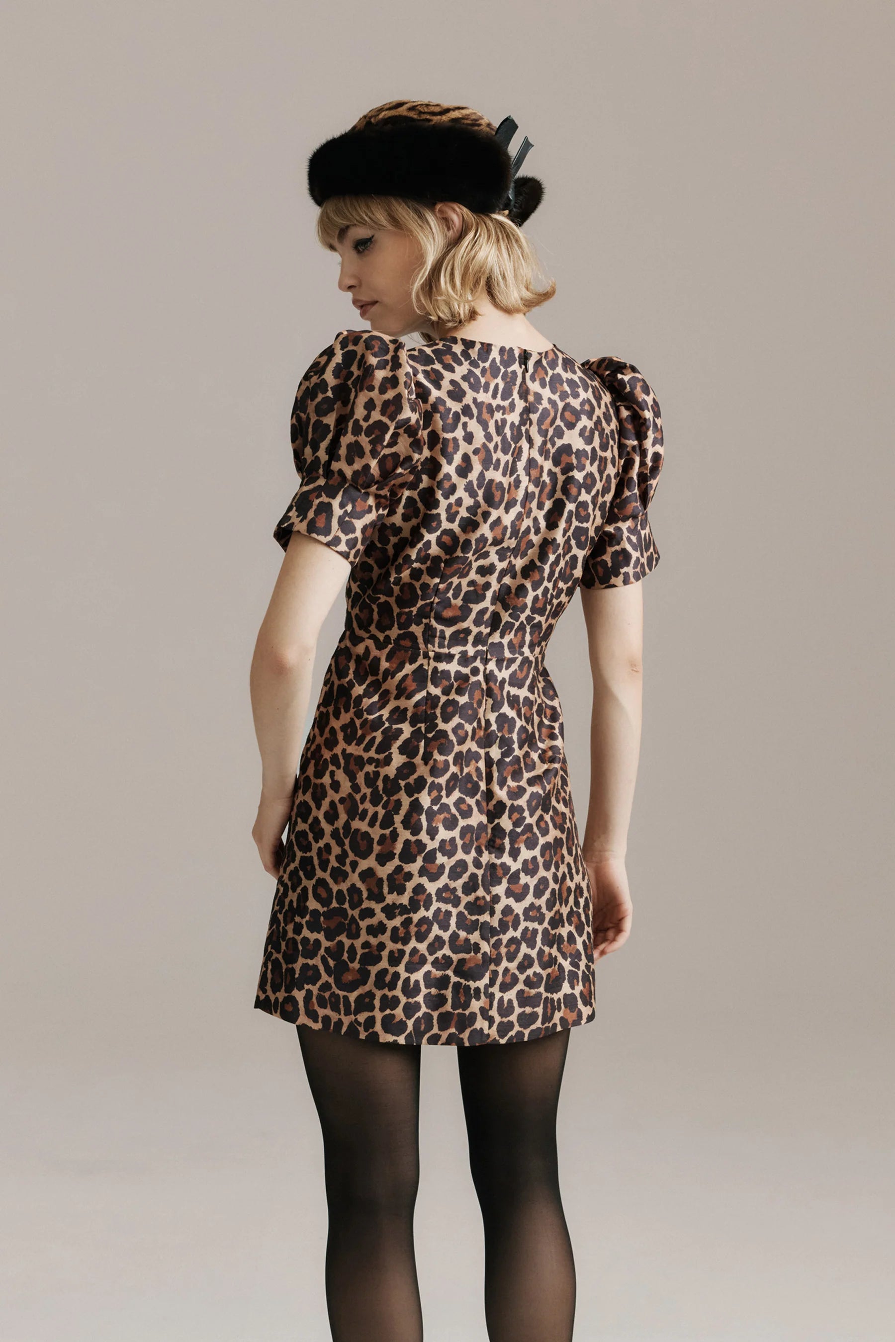 Queens of Archive Arabella Mini Dress in Leopard