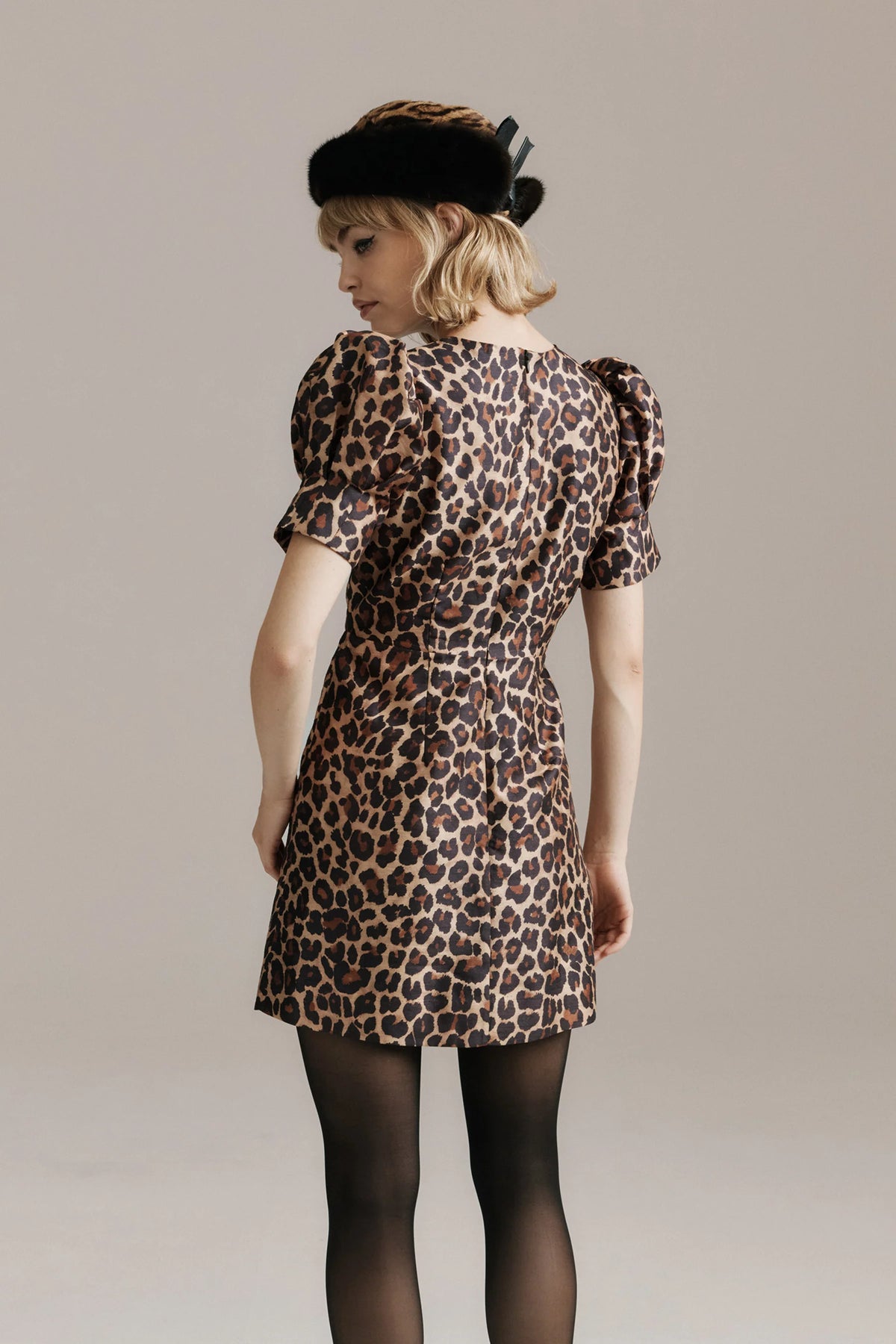 Queens of Archive Arabella Mini Dress in Leopard