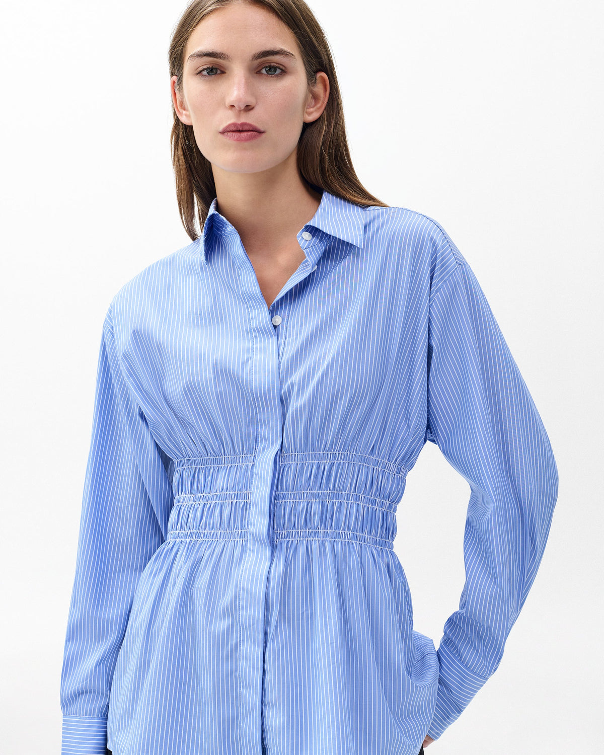 Rag & Bone Blythe Striped Shirt in Blue