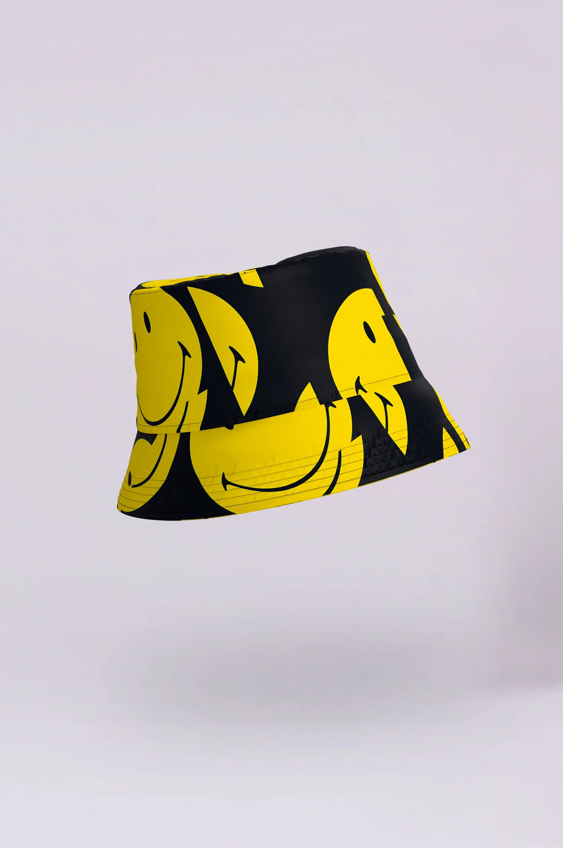 Rainkiss All Smiles Bucket Hat in Black, Yellow