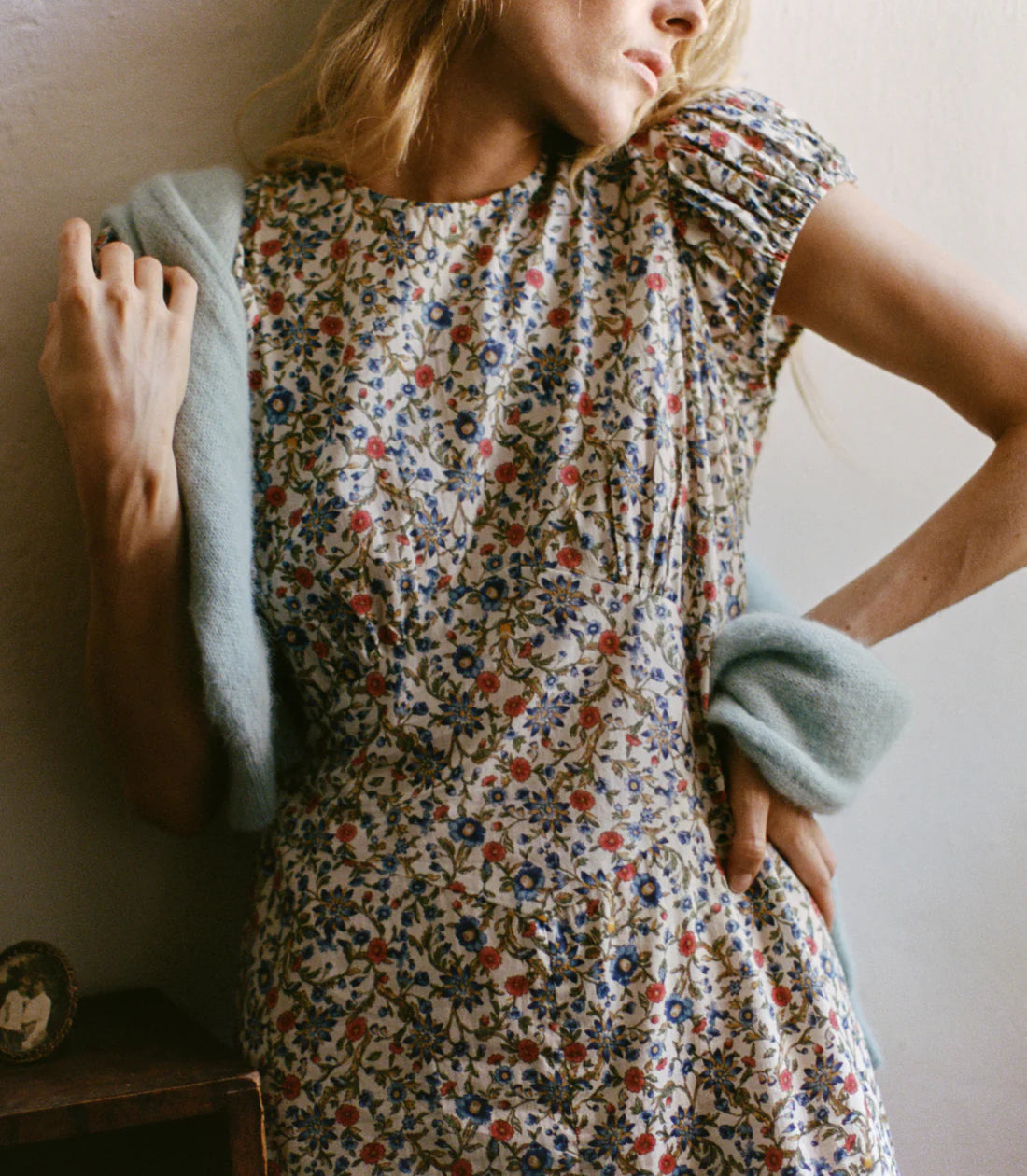 DÔEN Rhodia Dress in Créme Prairie De Montagne