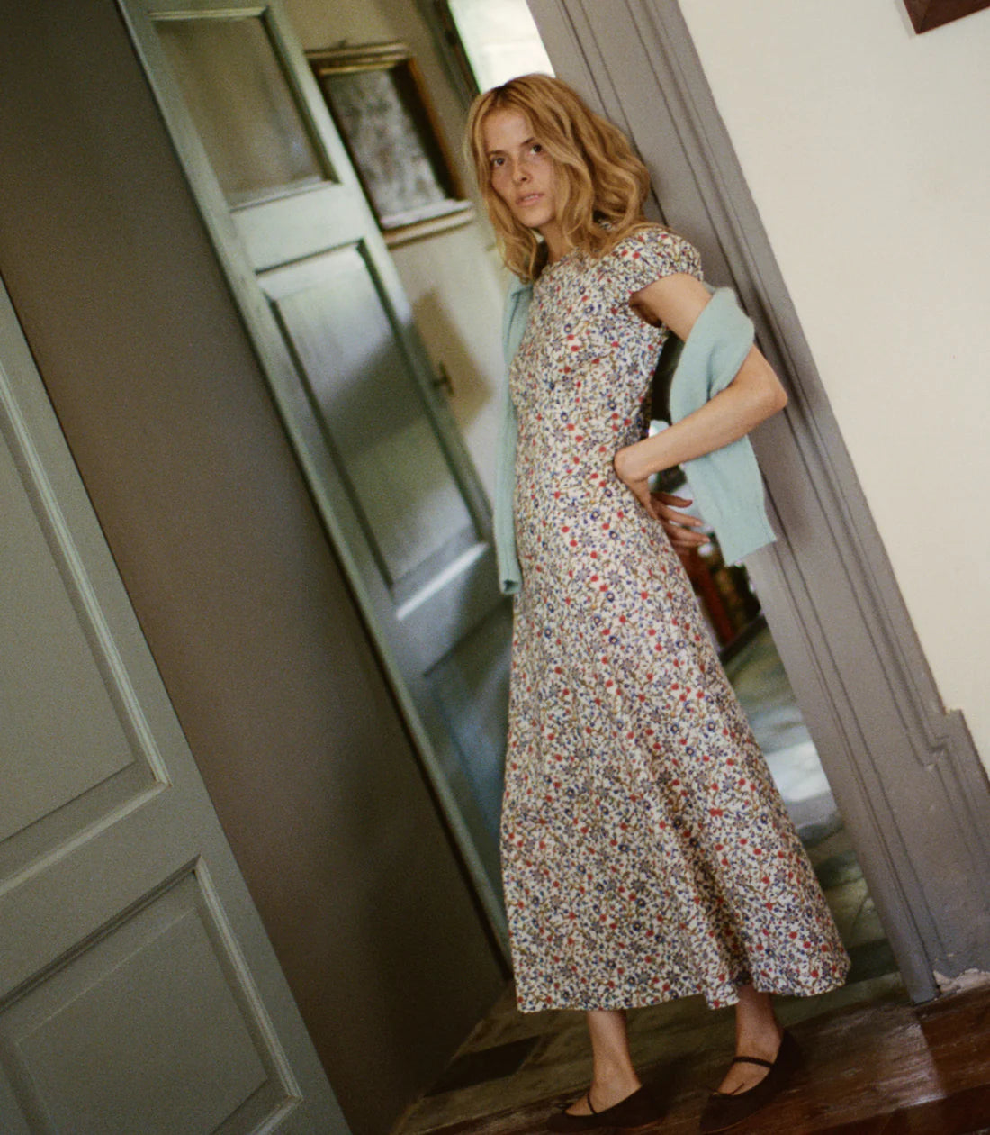 DÔEN Rhodia Dress in Créme Prairie De Montagne