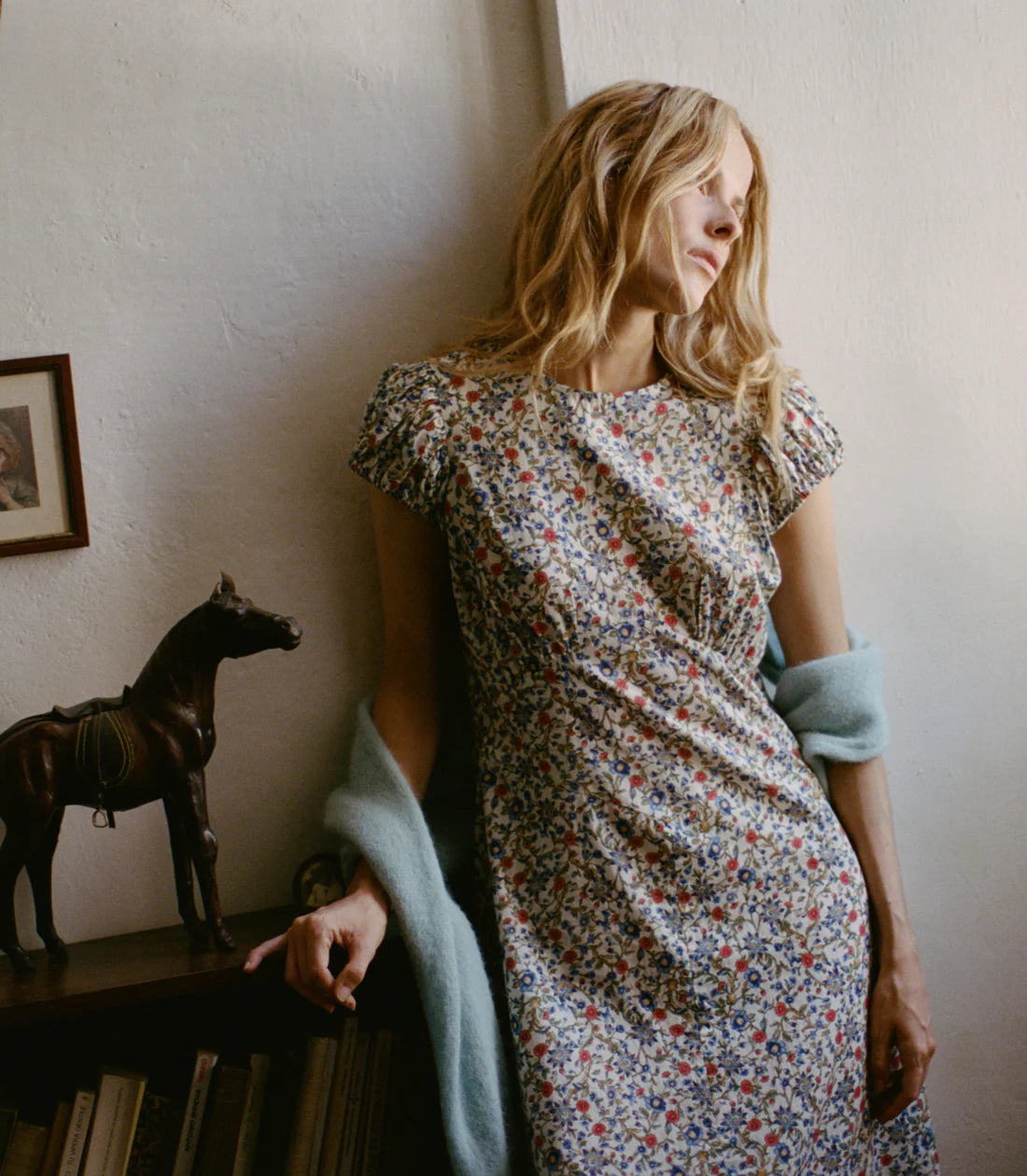 DÔEN Rhodia Dress in Créme Prairie De Montagne
