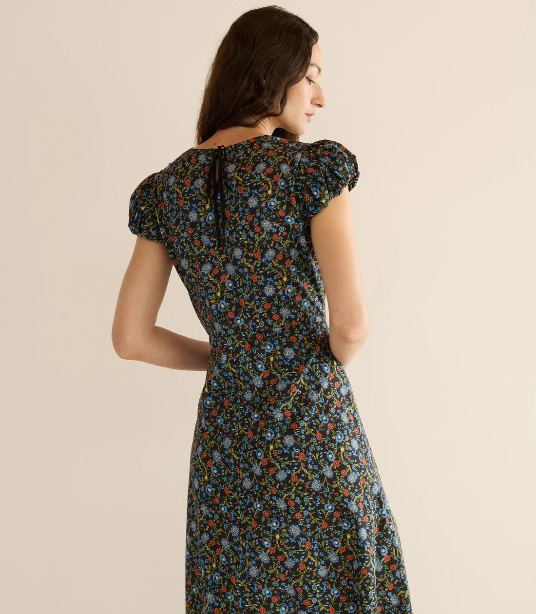 DÔEN Rhodia Dress in Noir Prairie De Montagne