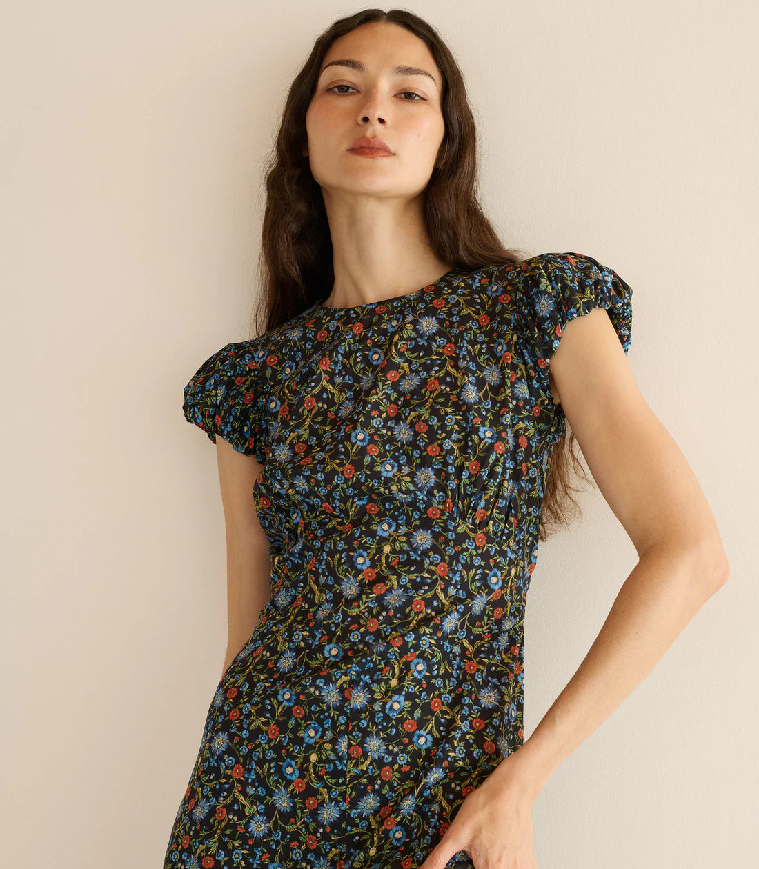 DÔEN Rhodia Dress in Noir Prairie De Montagne