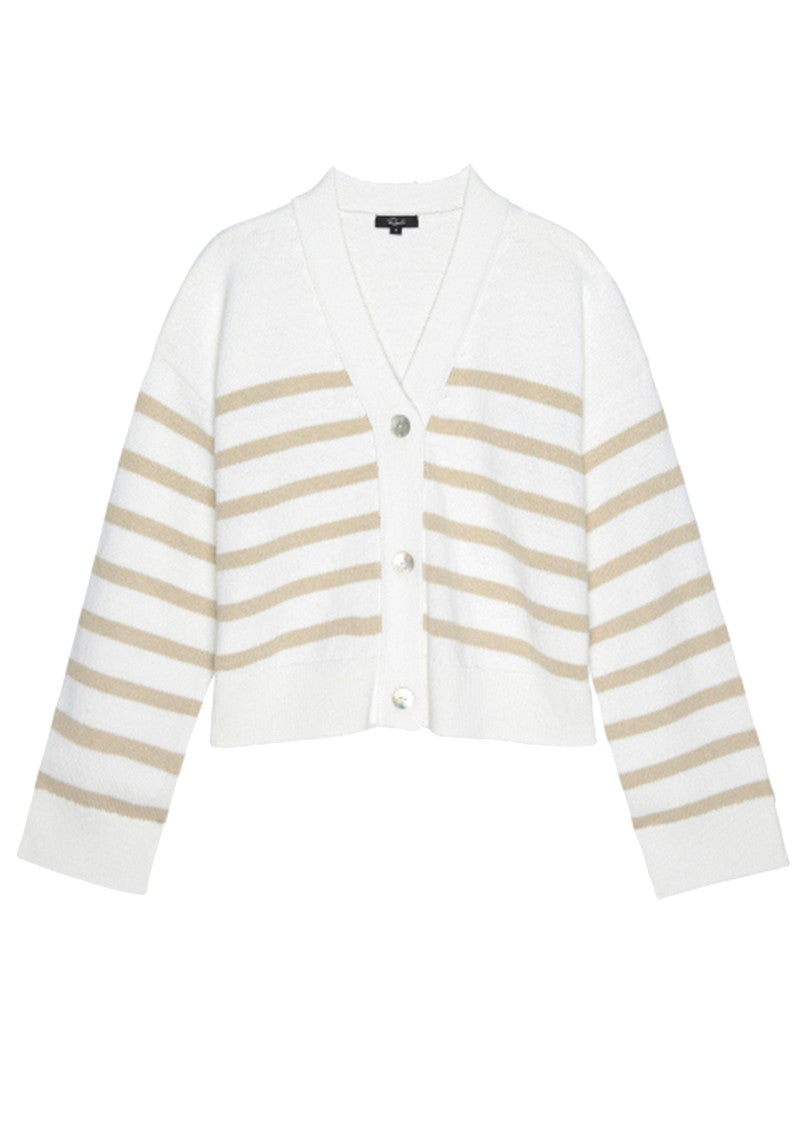 RAILS Geneva Cardi in Sand Stripe