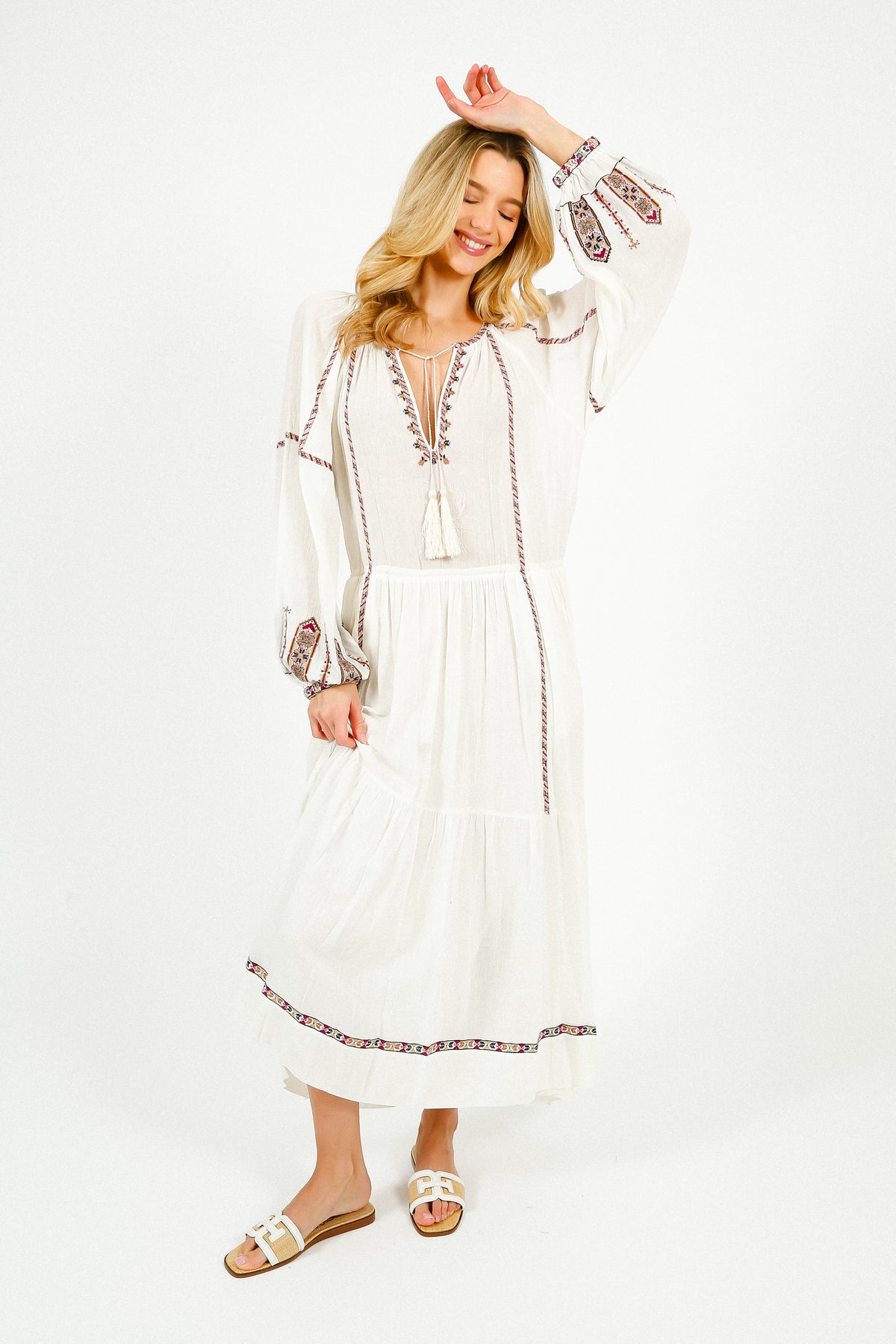 Marant Etoile Florenza Dress in Ecru, Ochre