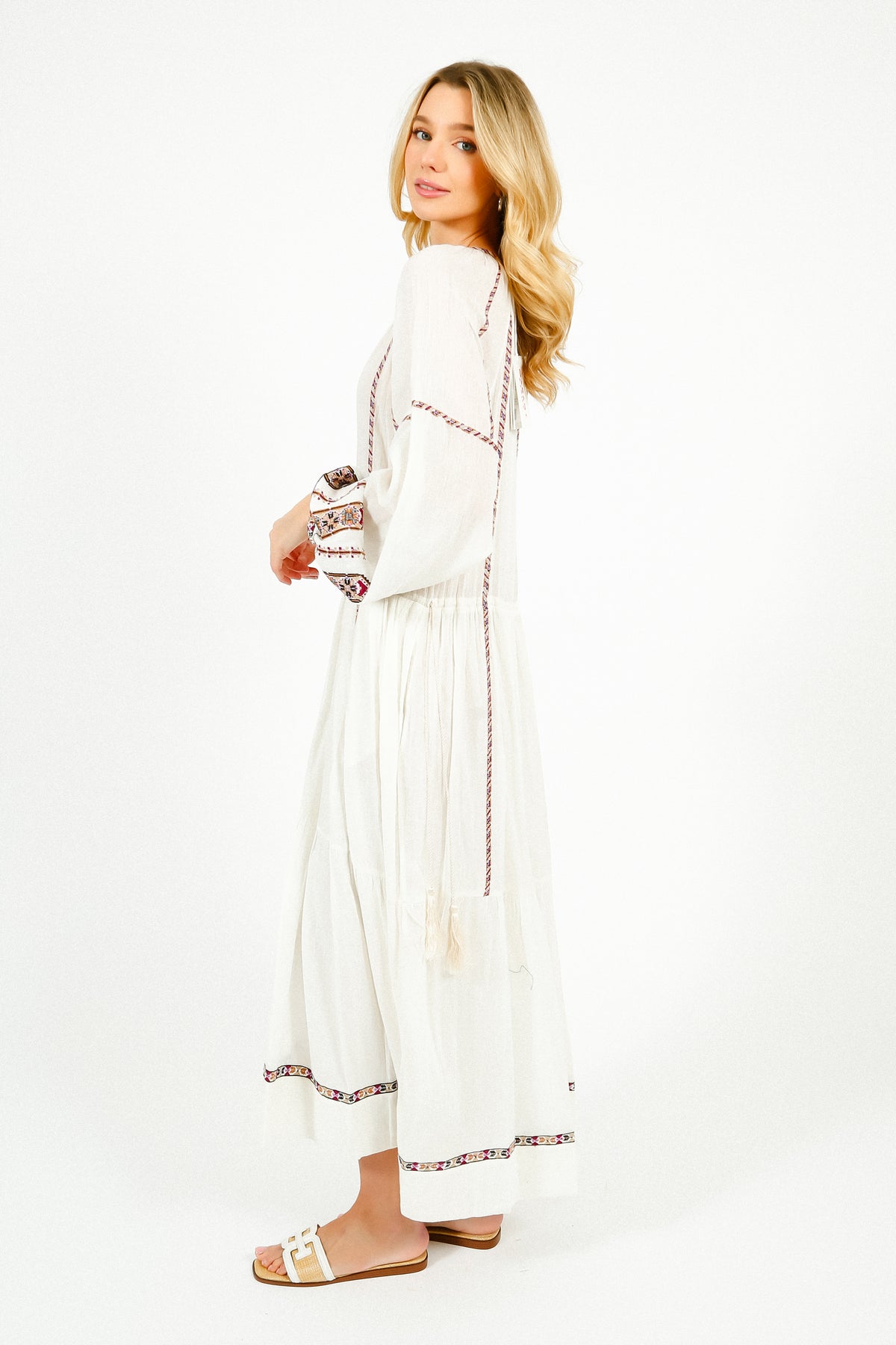 Marant Etoile Florenza Dress in Ecru, Ochre