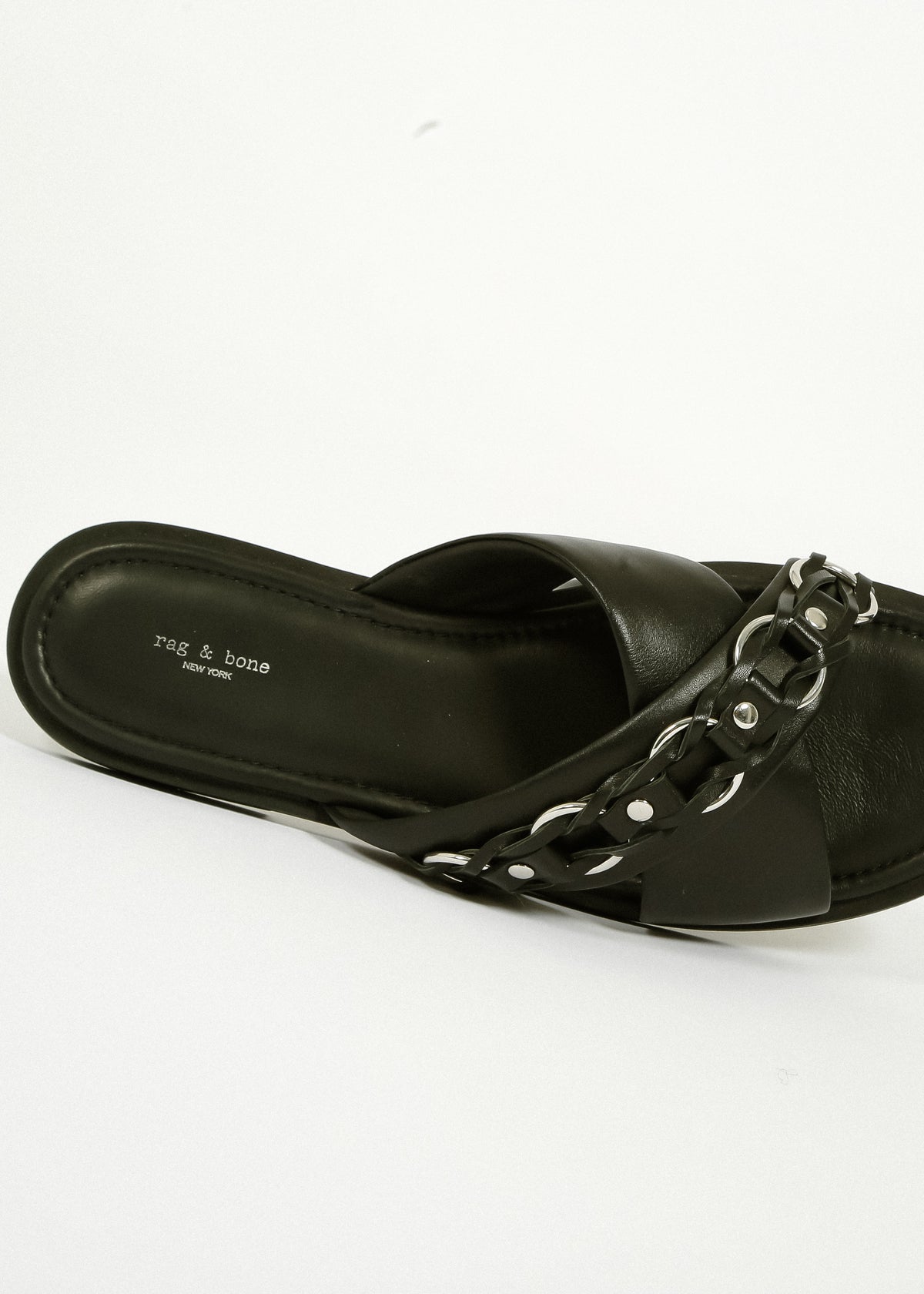 Rag & Bone Geo Chain Cross Strap in Black