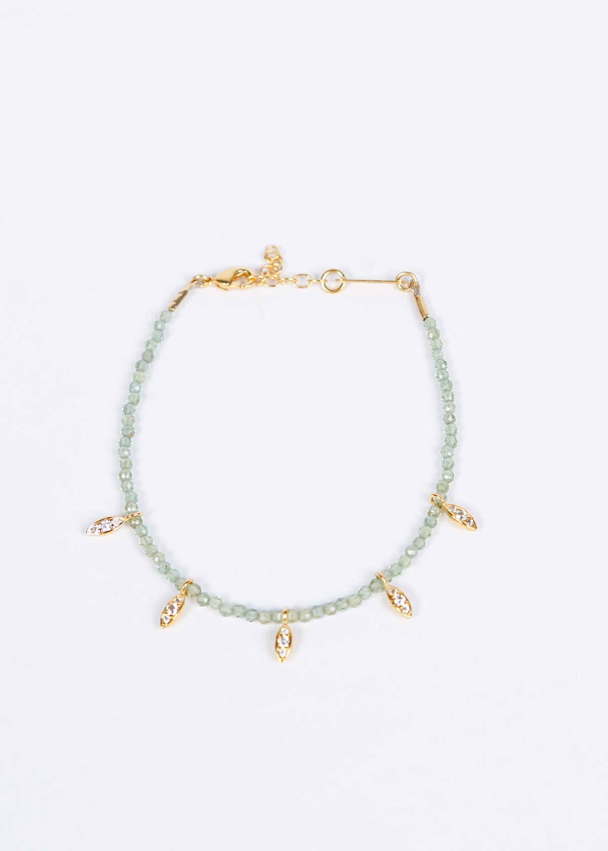 HANKA Joy Bracelet Navette in Apatite Green