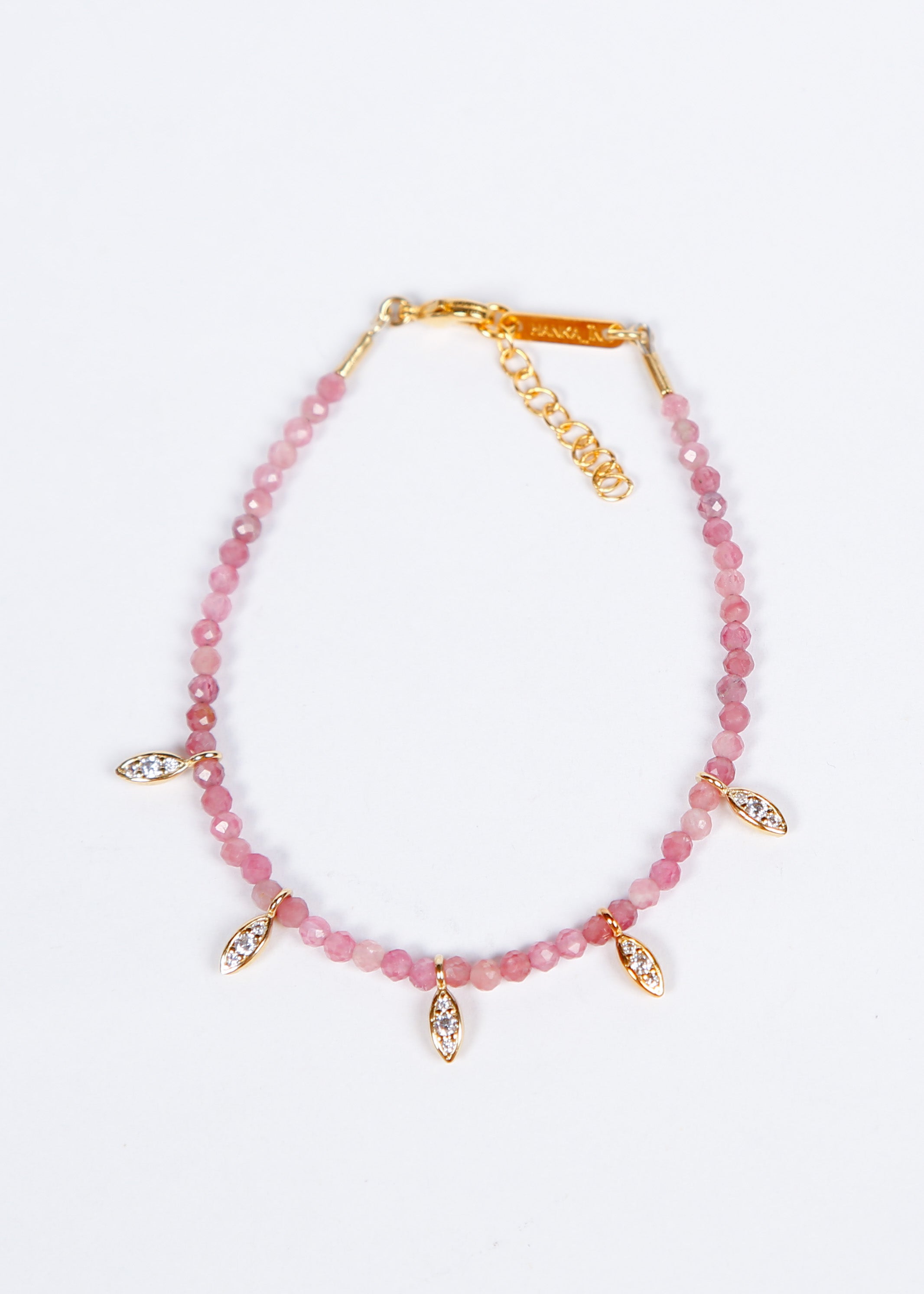 HANKA Joy Bracelet Navette in Tourmaline Rose