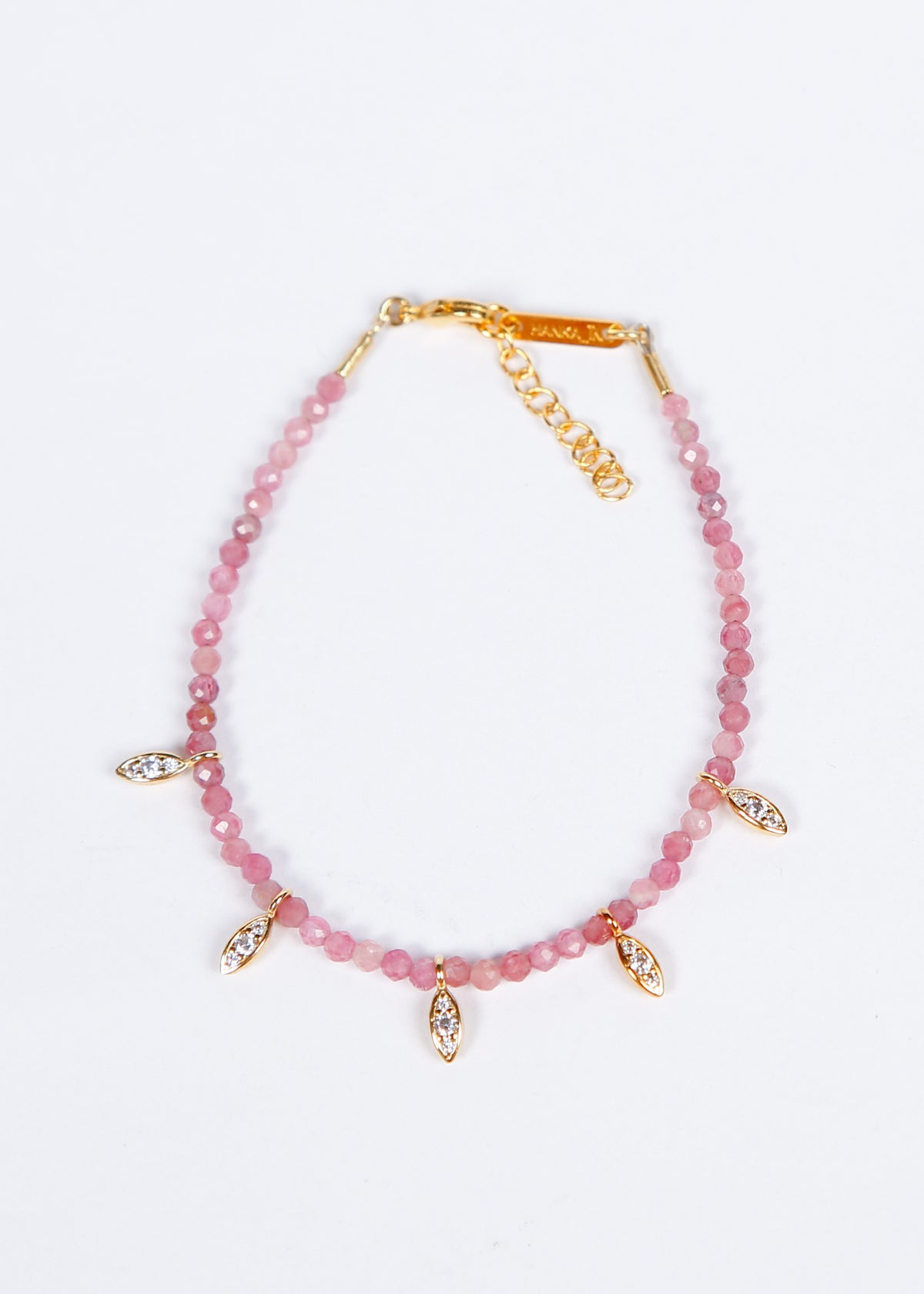 HANKA Joy Bracelet Navette in Tourmaline Rose