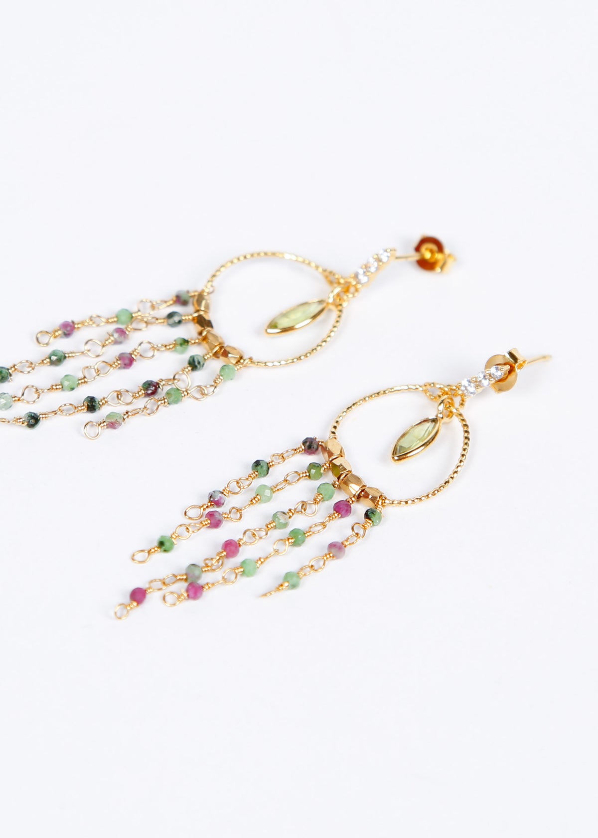 HANKA Gypsie Earring in Zoisite, Peridot