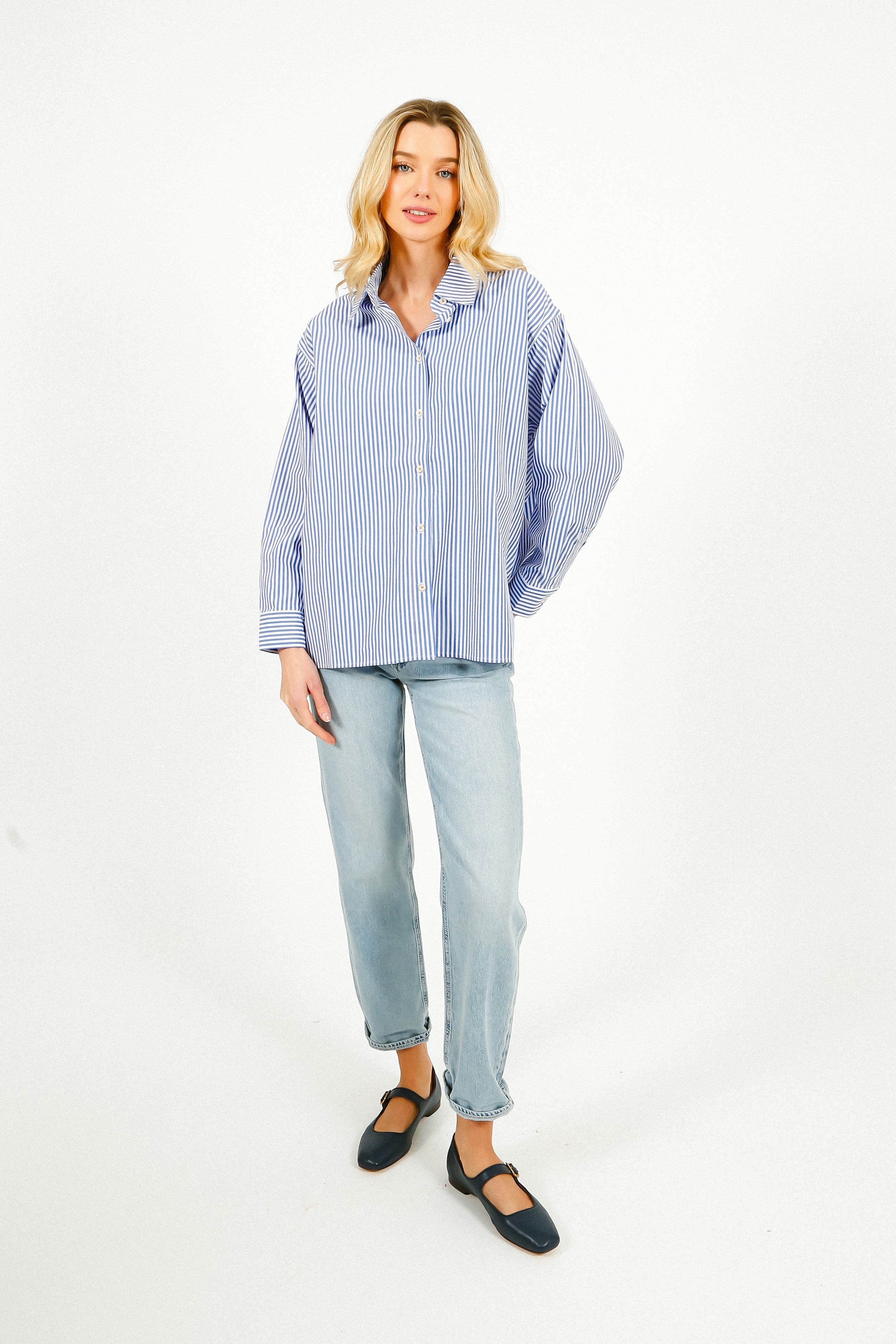 RAILS Stina Shirt in Oxford White Stripe