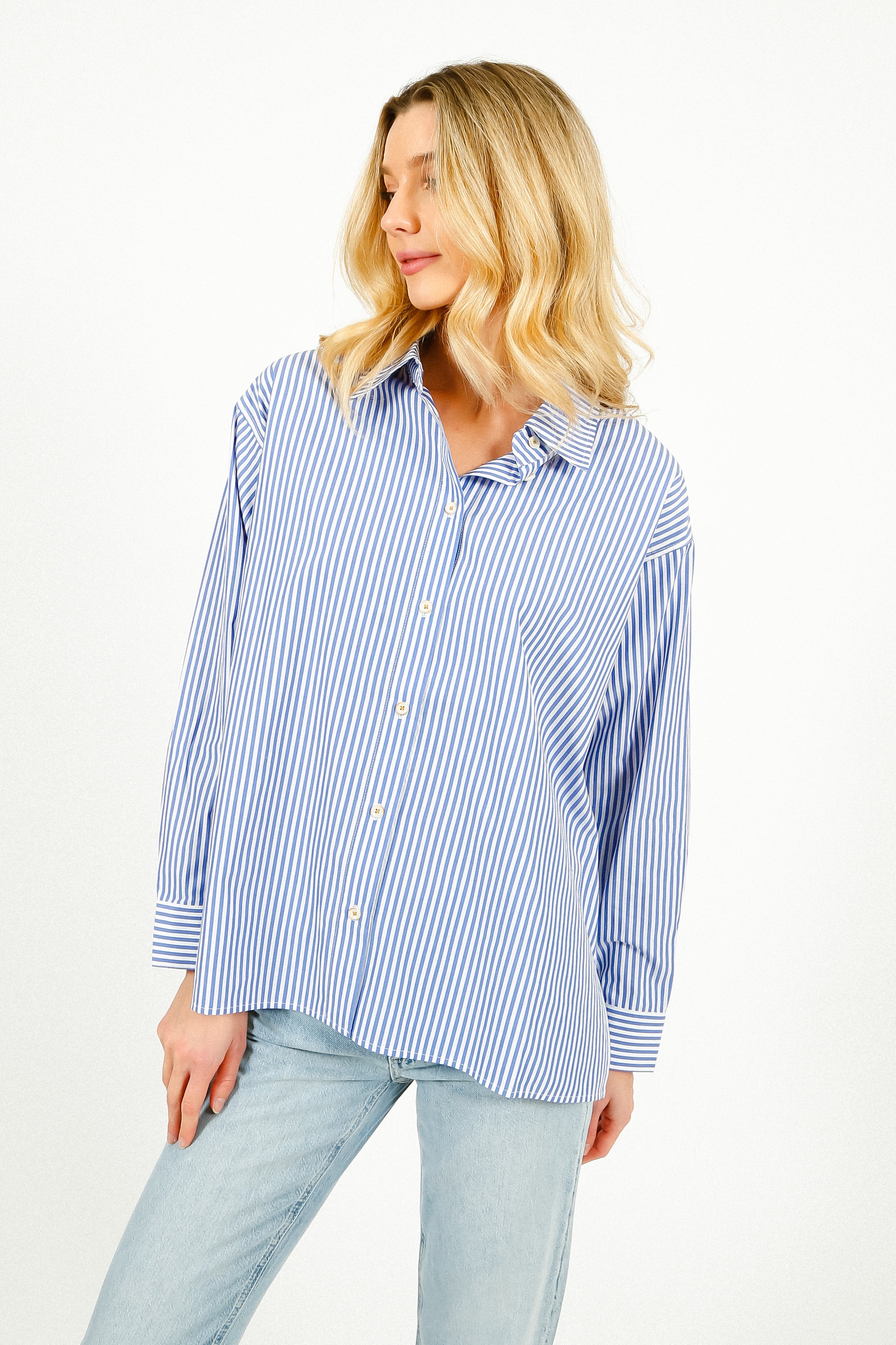RAILS Stina Shirt in Oxford White Stripe
